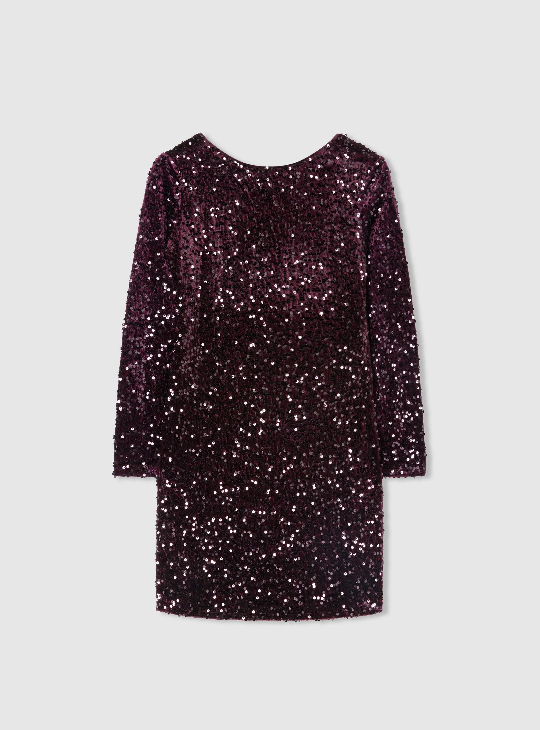 Abito girocollo con paillettes - Image 6