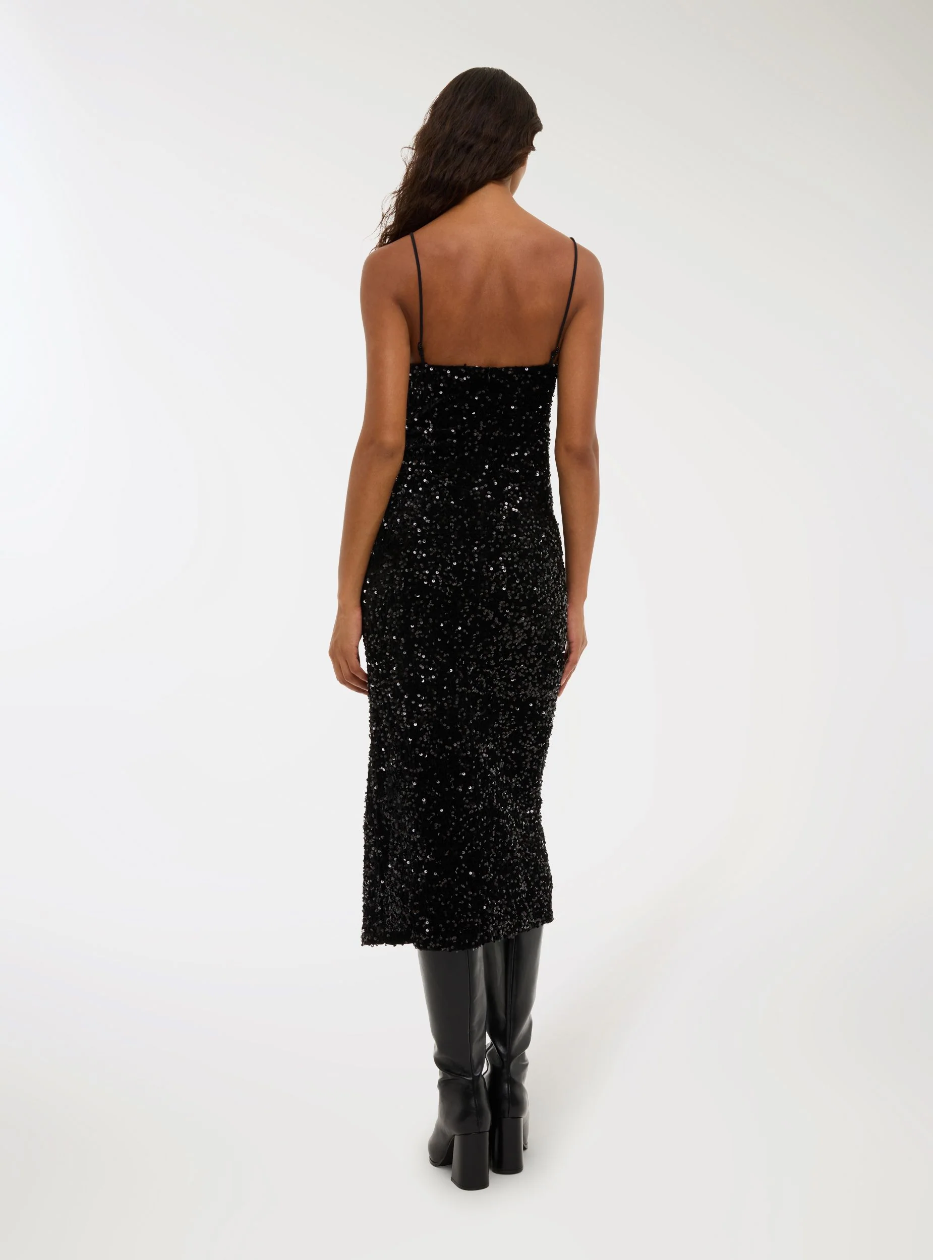 Abito lungo con paillettes - Image 2