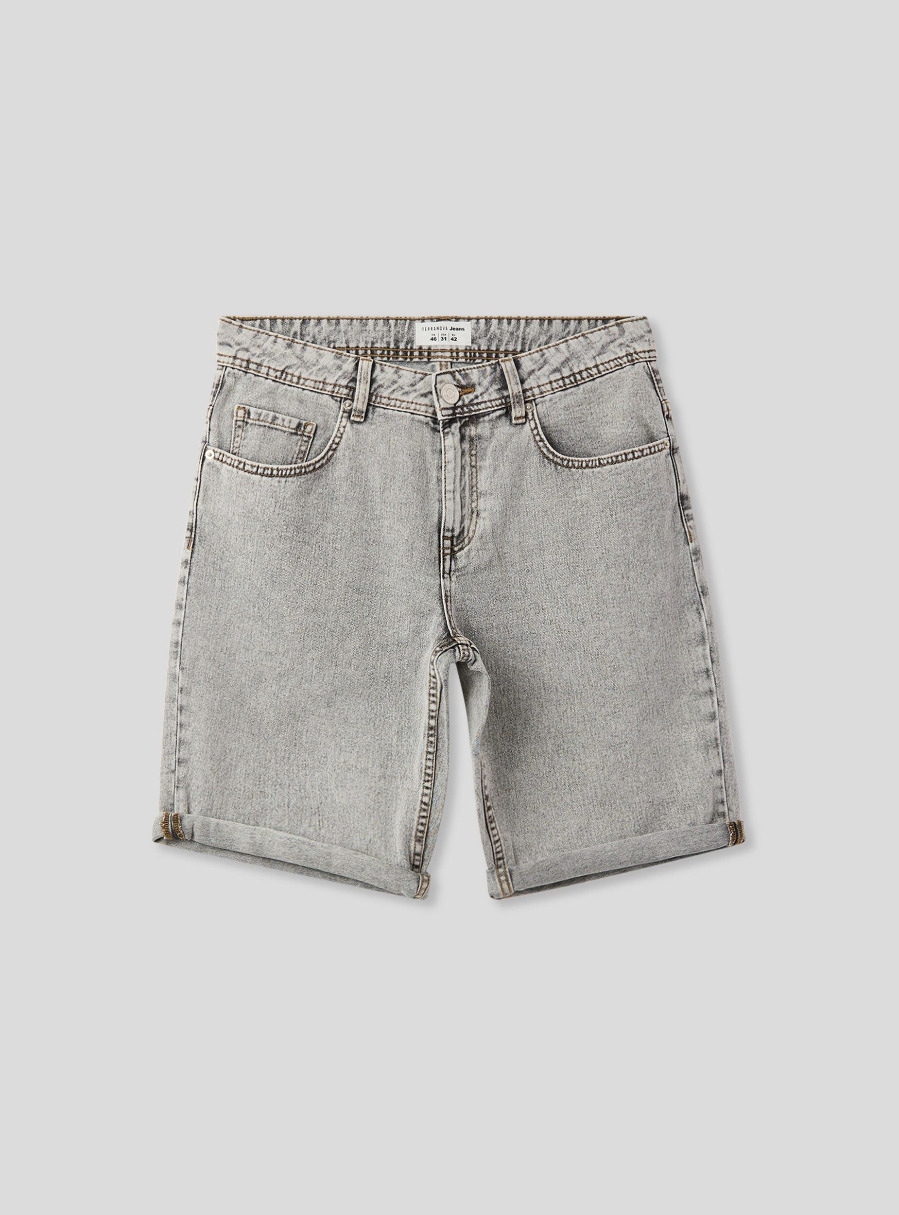 Bermuda di jeans acid wash cinque tasche - Image 6
