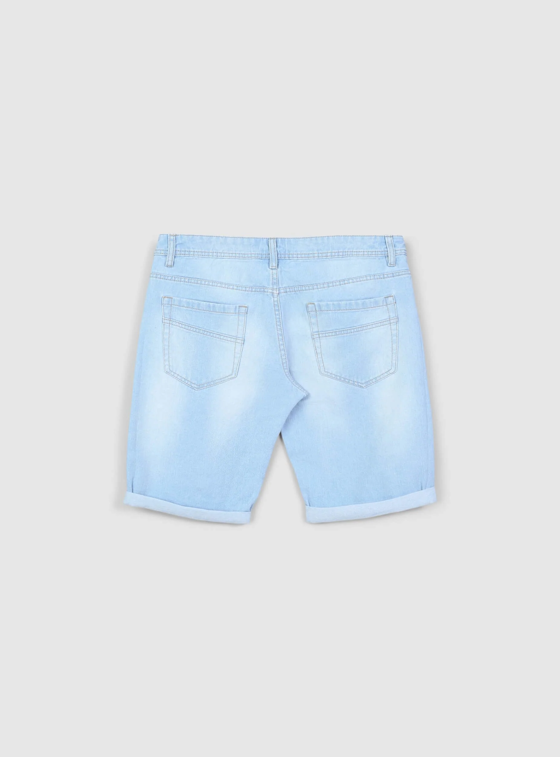 Bermuda in denim chiaro cinque tasche - Image 4