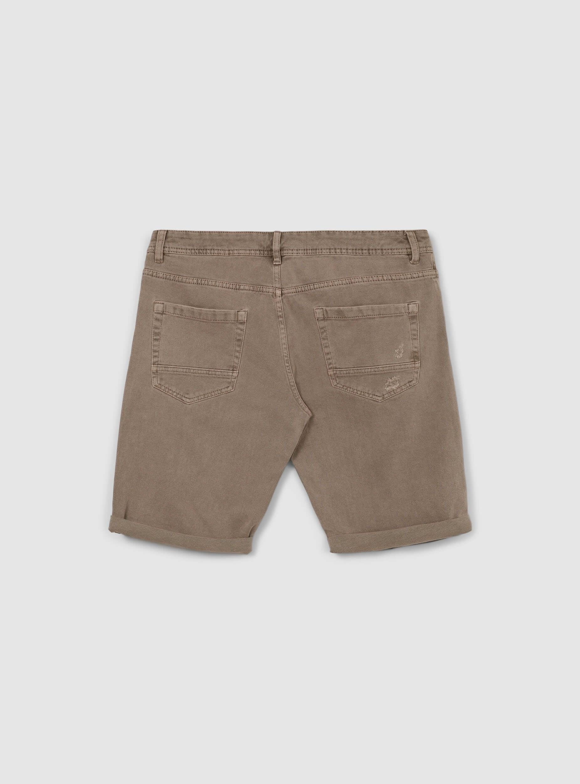 Bermuda in denim con strappi - Image 4
