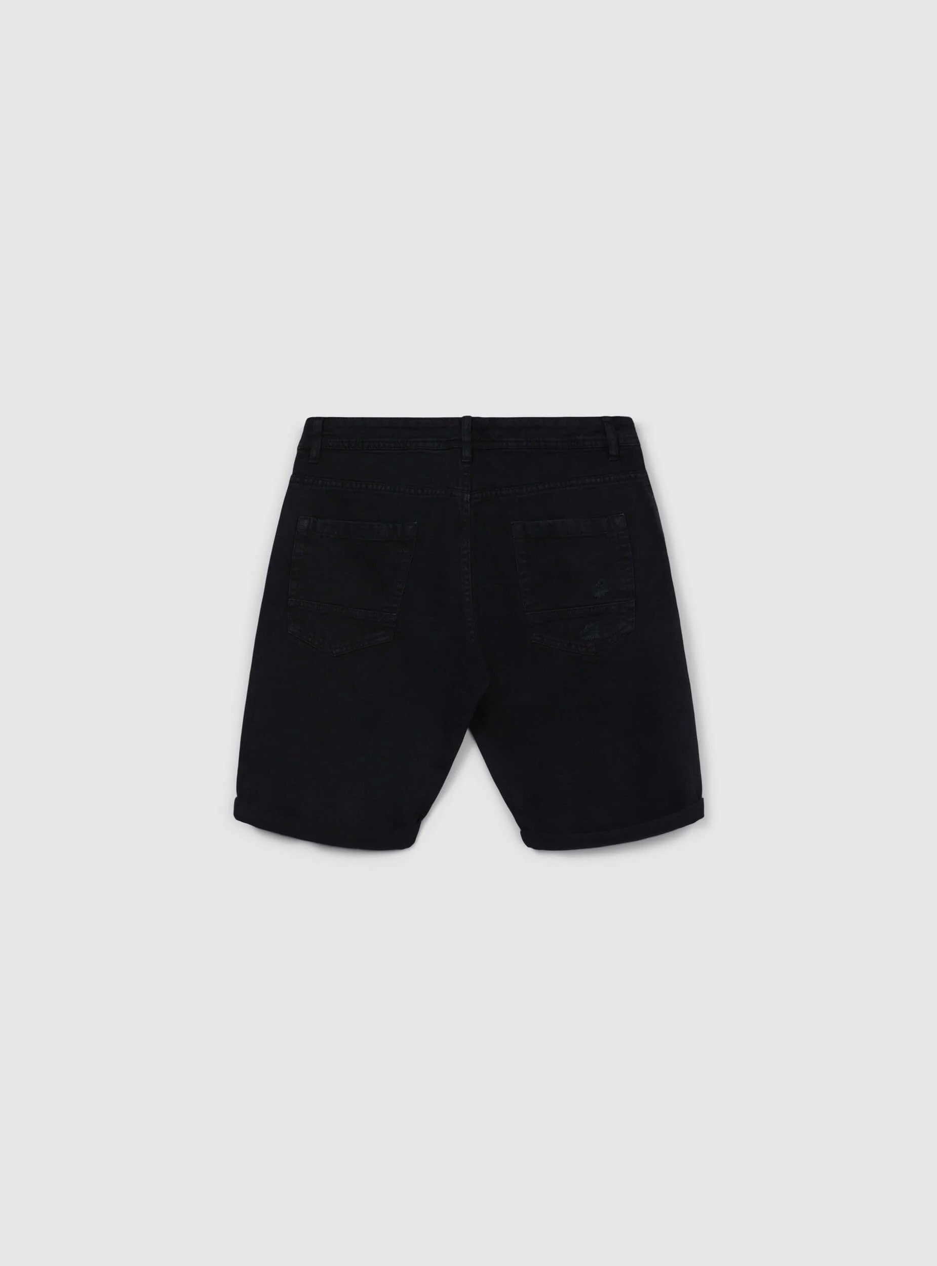 Bermuda in denim con strappi - Image 5
