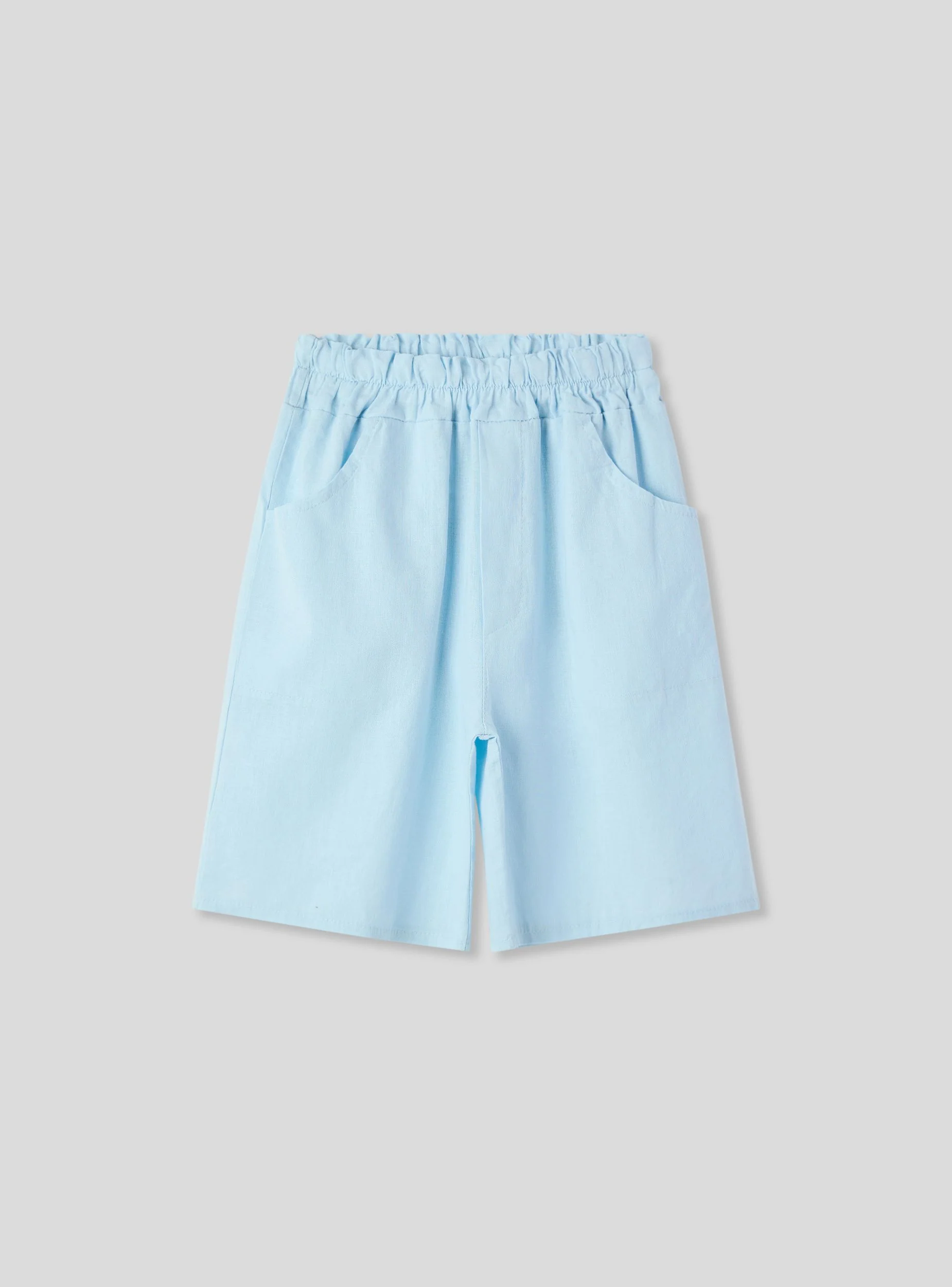Bermuda in misto lino con elastico - Image 2