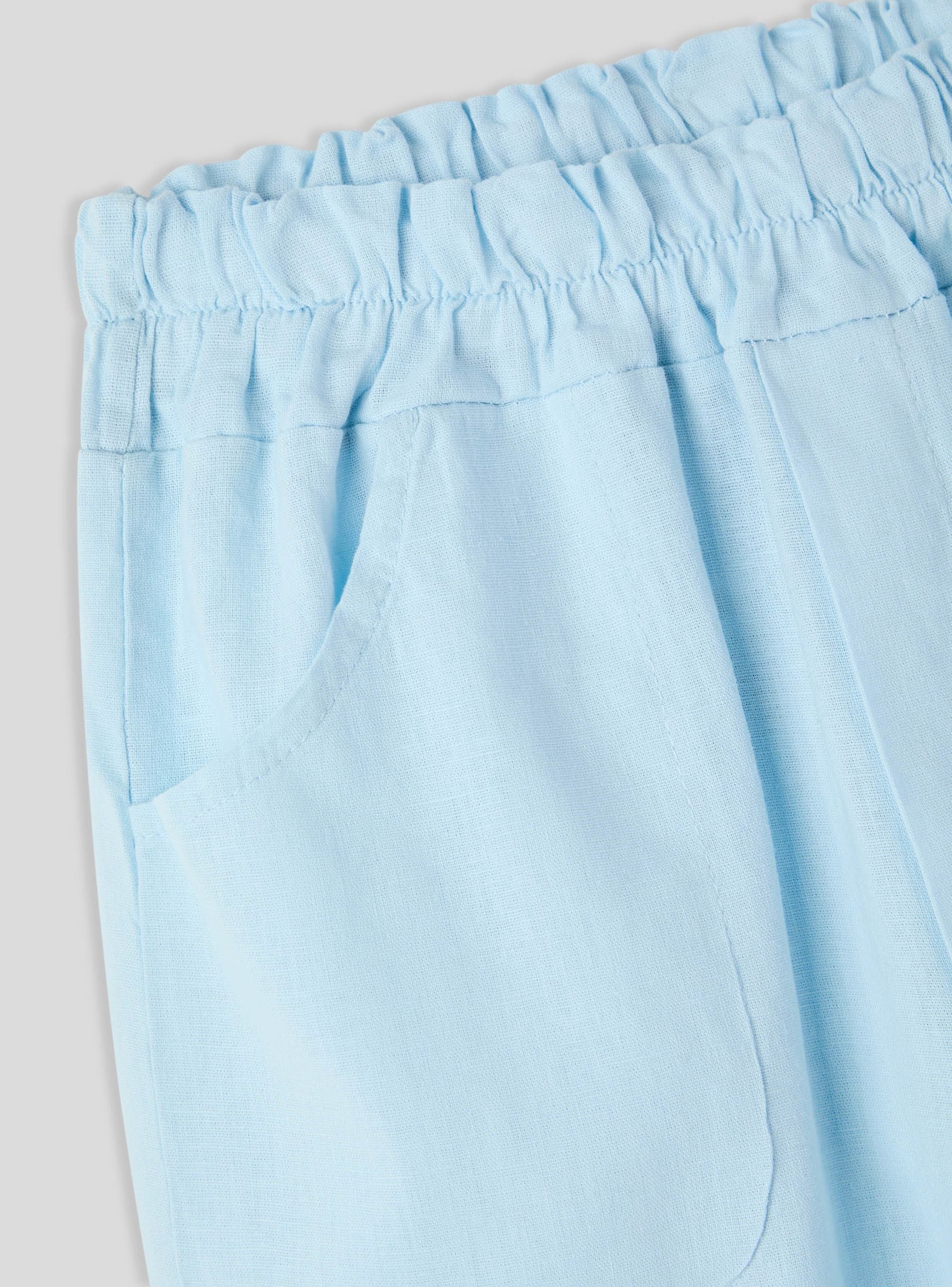 Bermuda in misto lino con elastico - Image 3