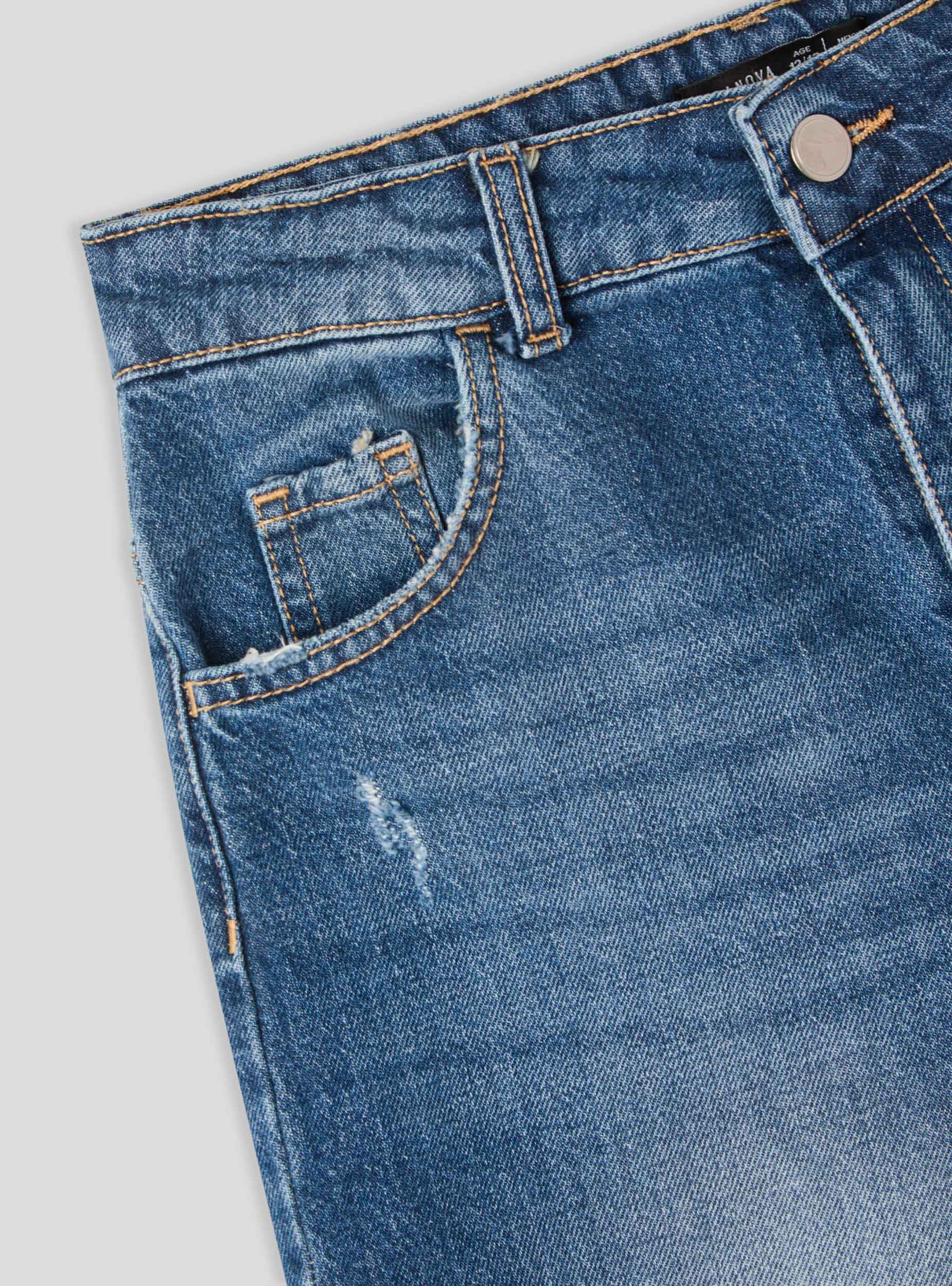 Bermuda jeans carpenter con strappi - Image 3