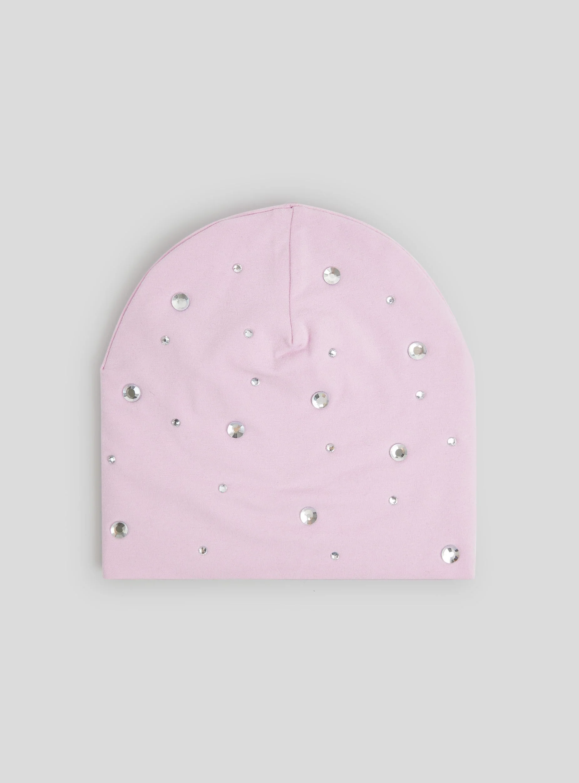 Berretta in jersey con strass - Image 2