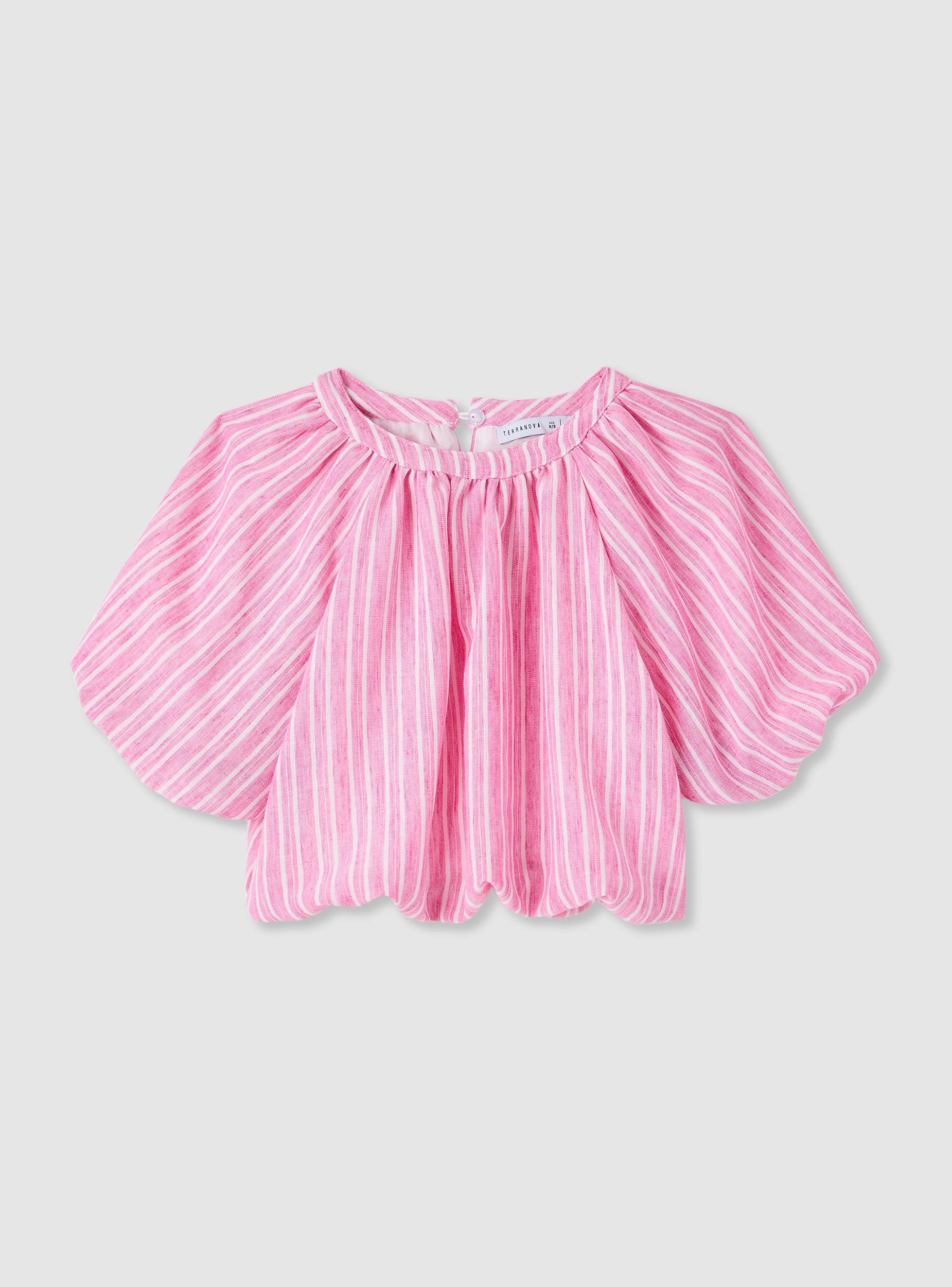 Blusa a righe con maniche a palloncino - Image 4