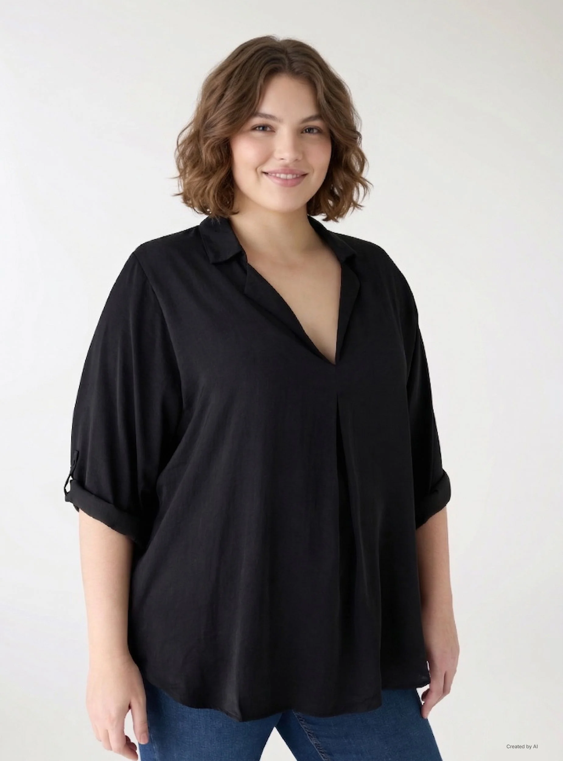 Blusa con colletto a rever - Image 8