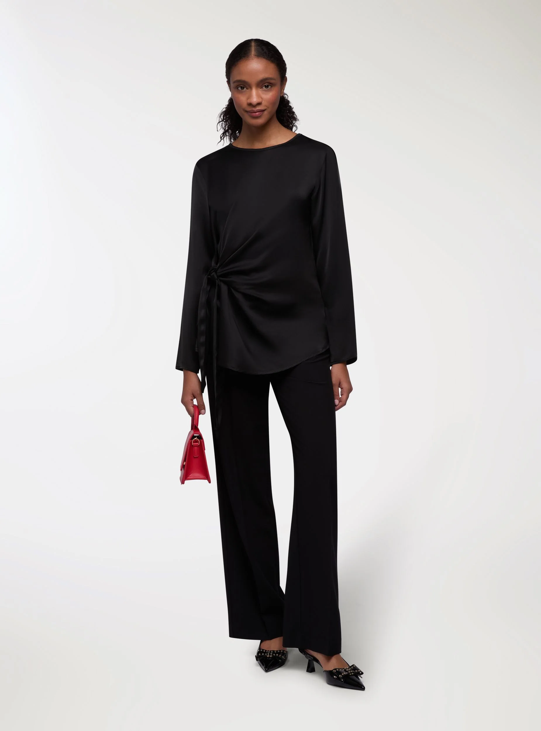 Blusa con nodo laterale - Image 2