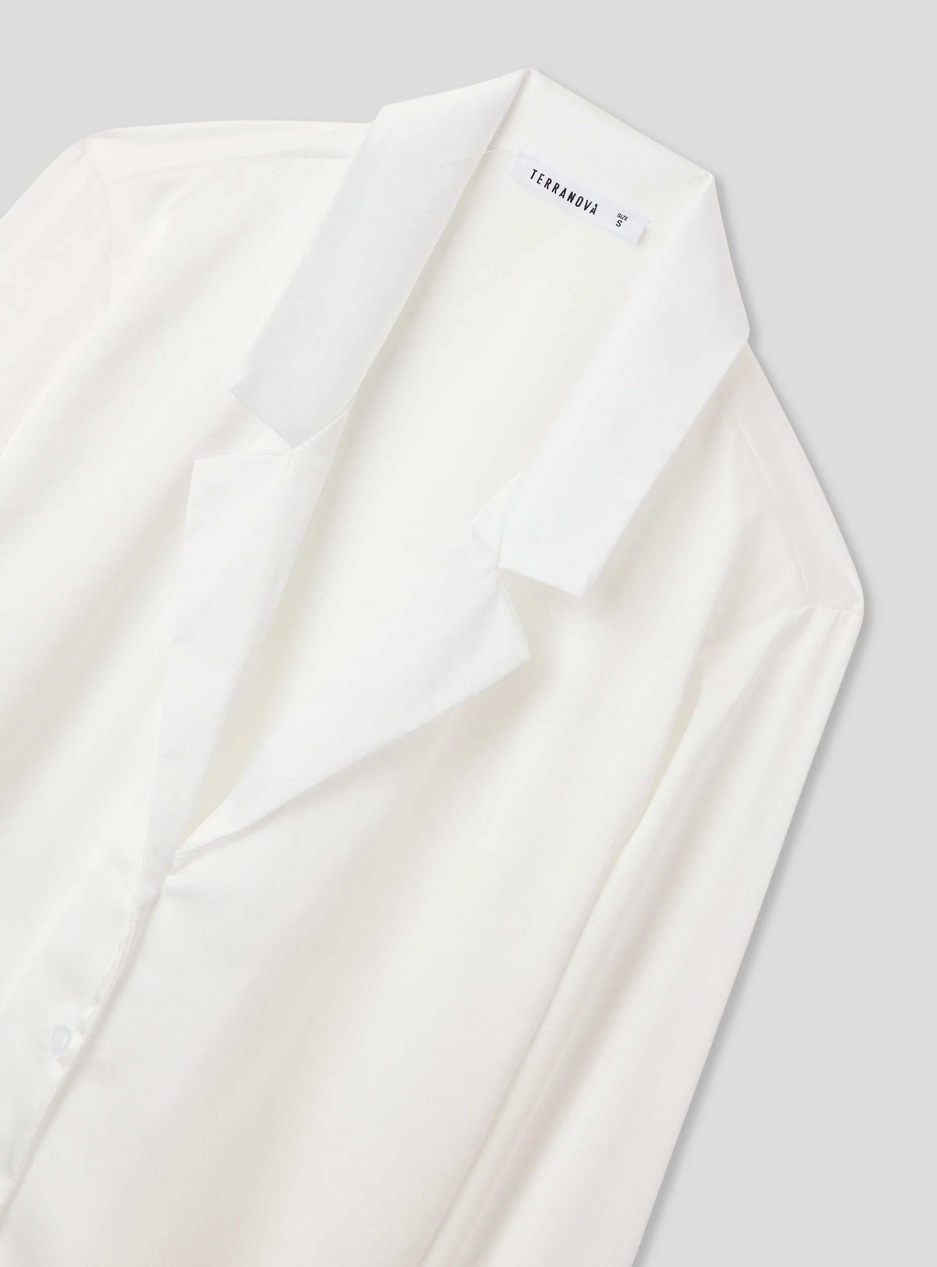 Blusa con revers effetto raso - Image 6