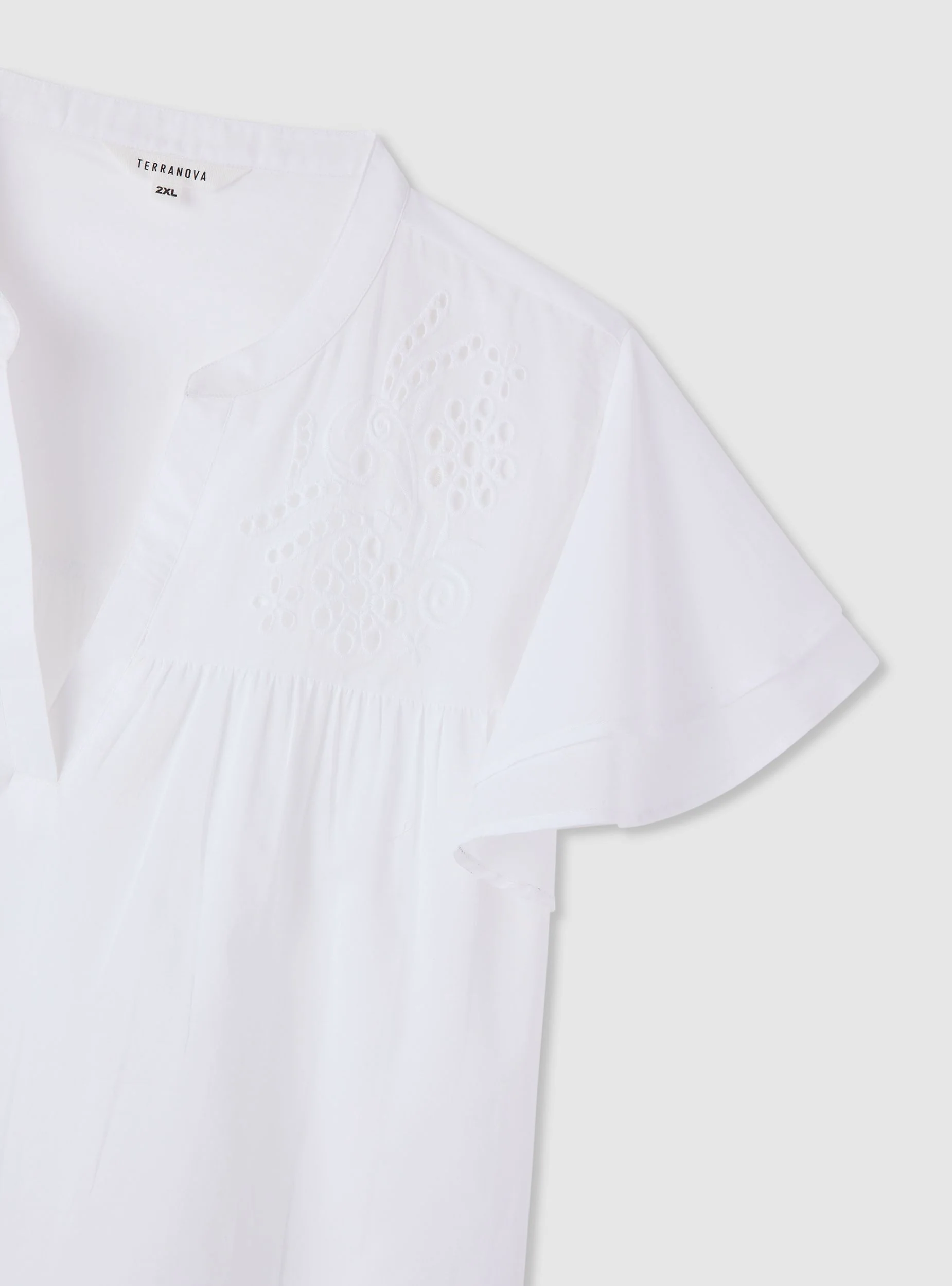 Blusa con ricami floreali e scollo a V - Image 6