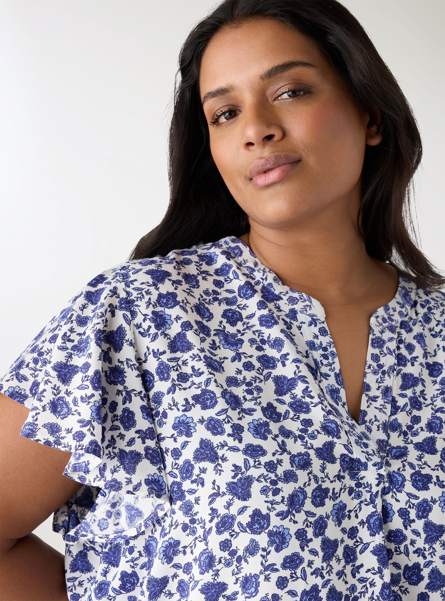 Blusa con stampa fiori - Image 4