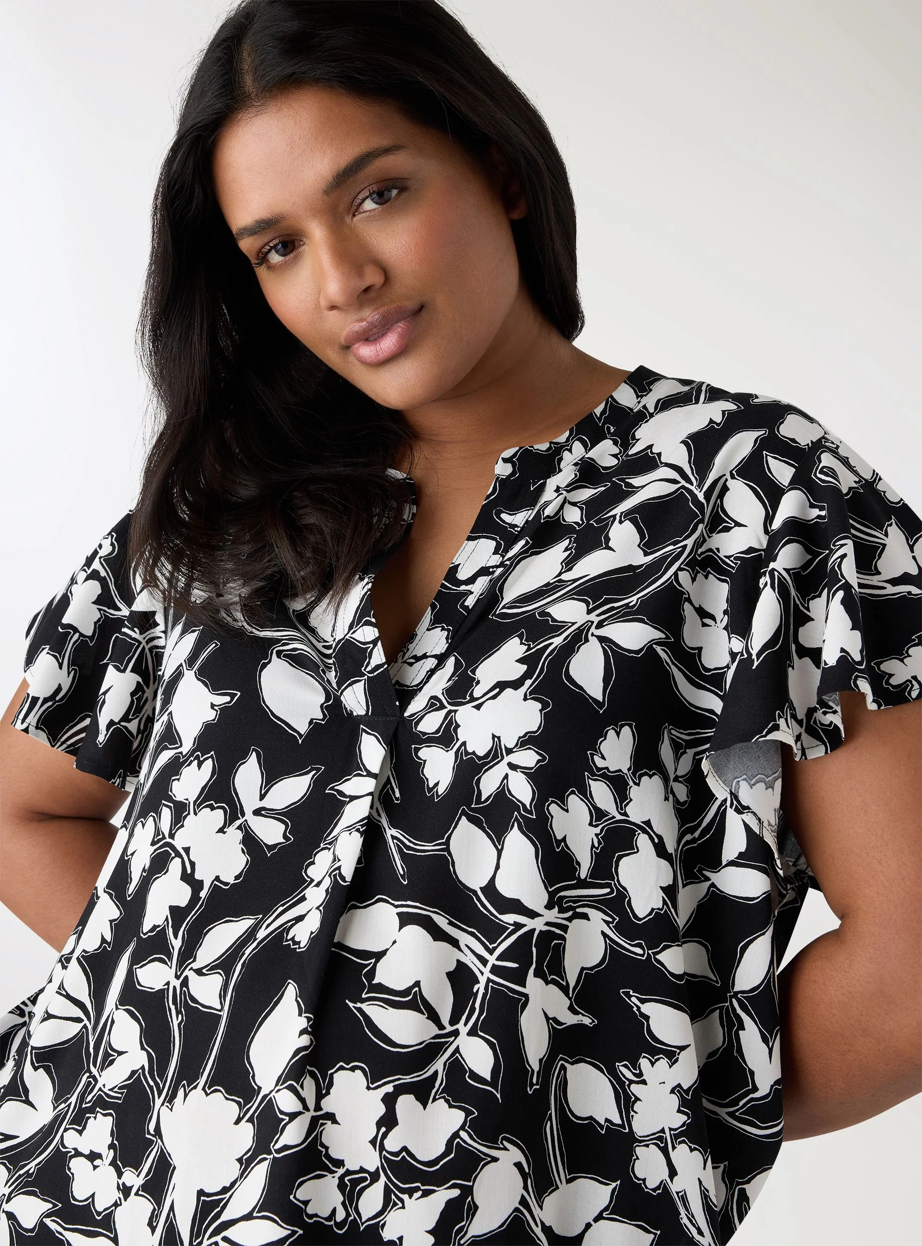 Blusa con stampa floreale - Image 2