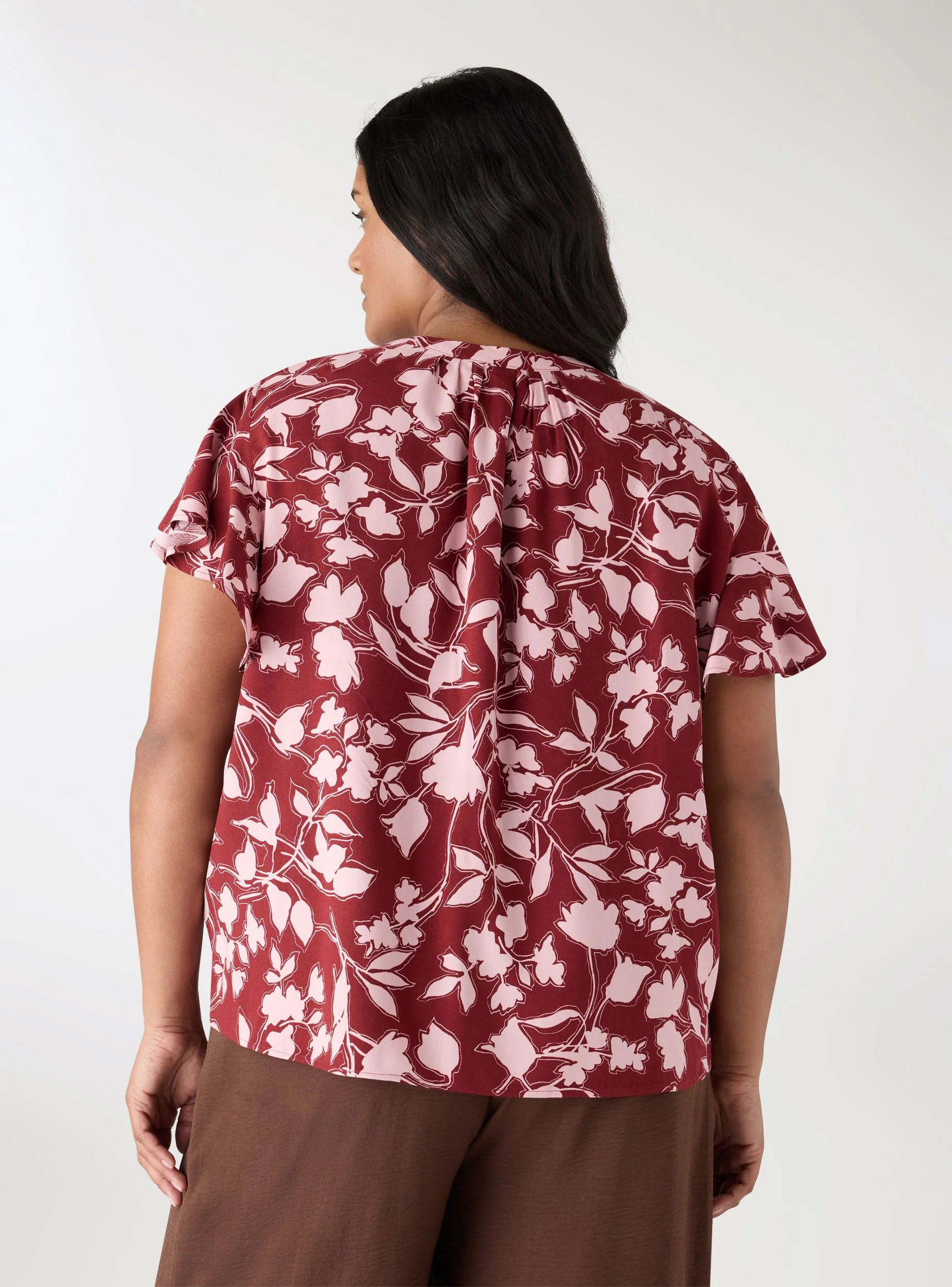 Blusa con stampa floreale