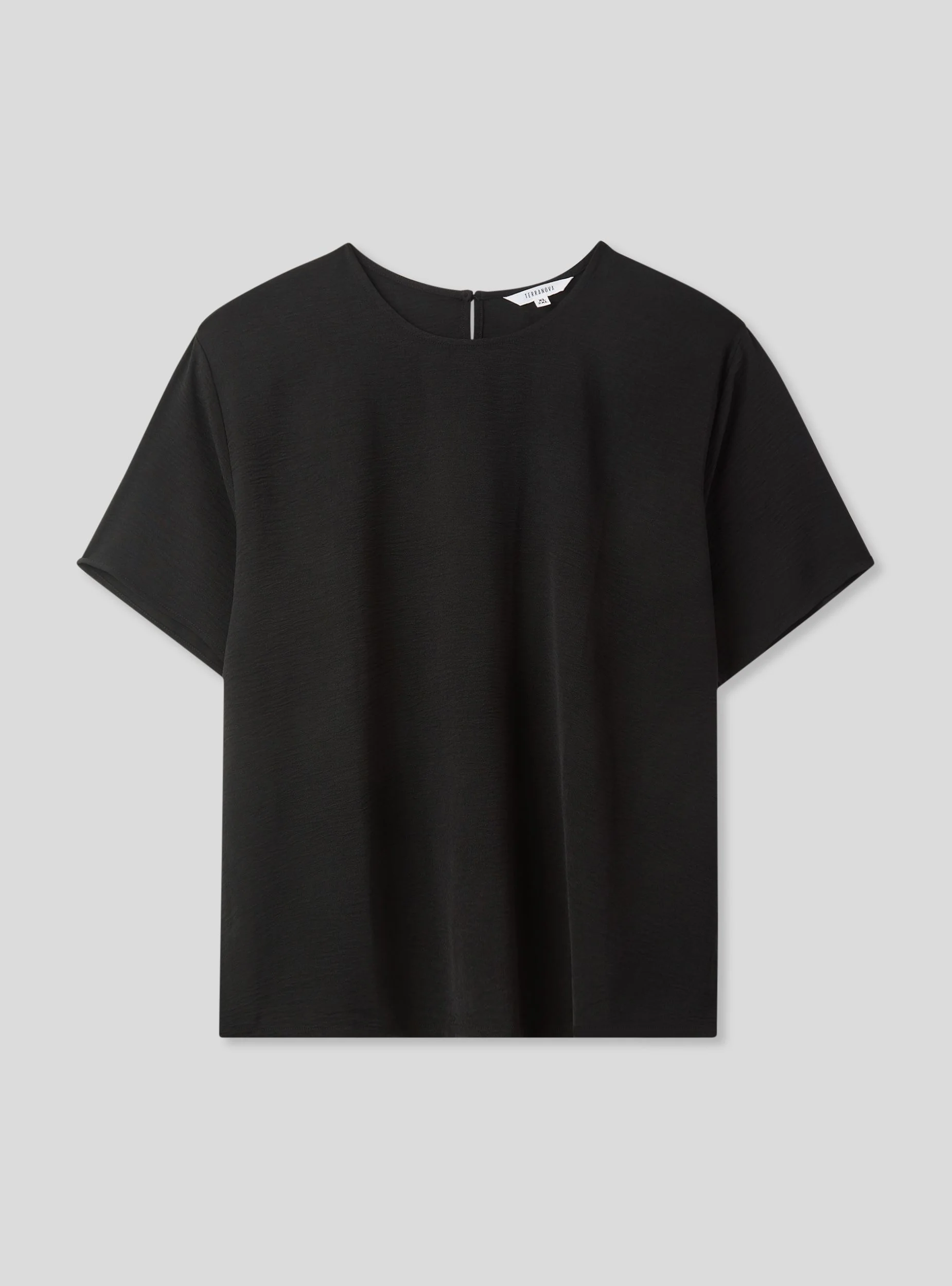 Blusa maniche corte tinta unita - Image 4