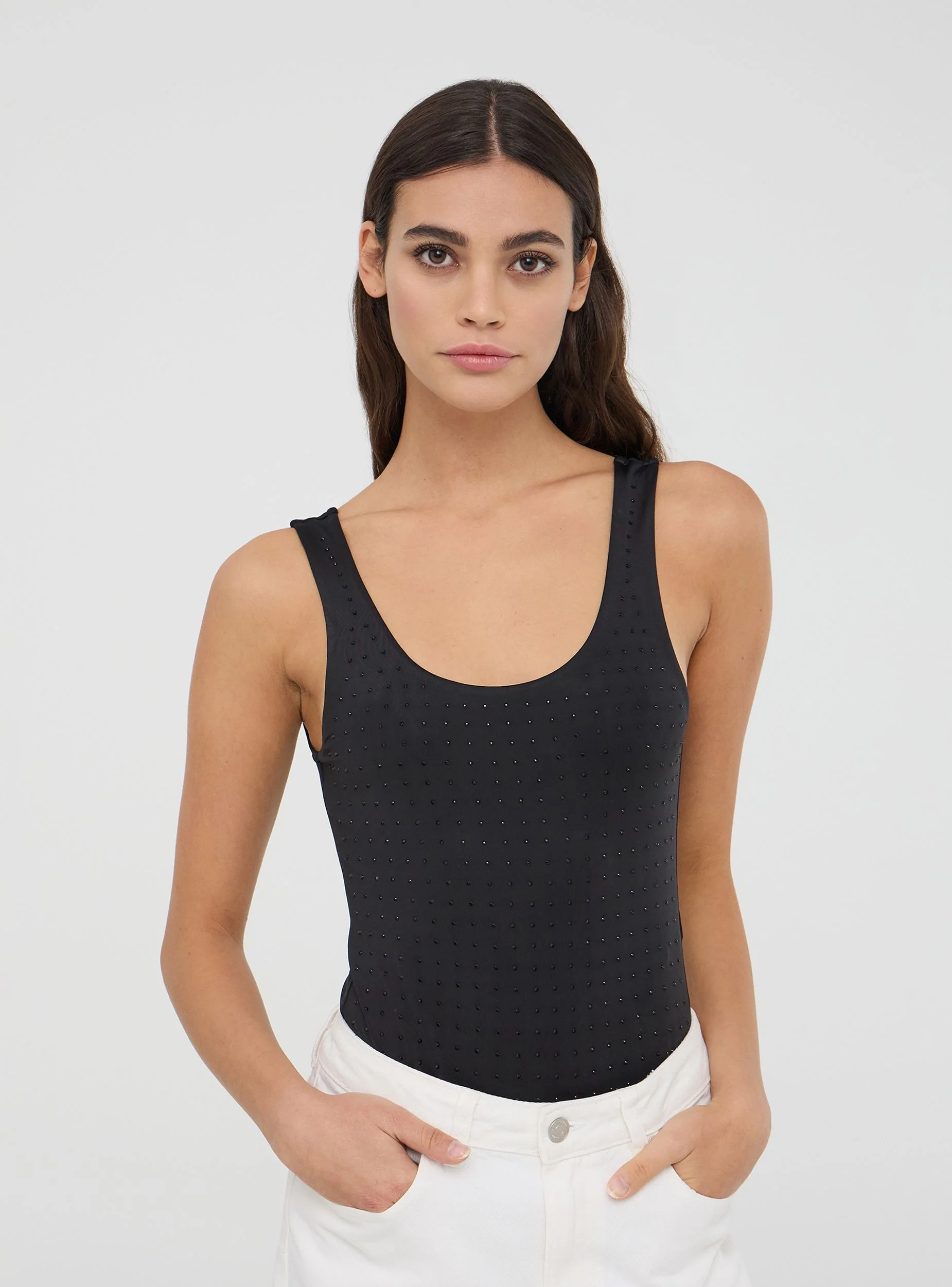 Body a canotta con strass - Image 3