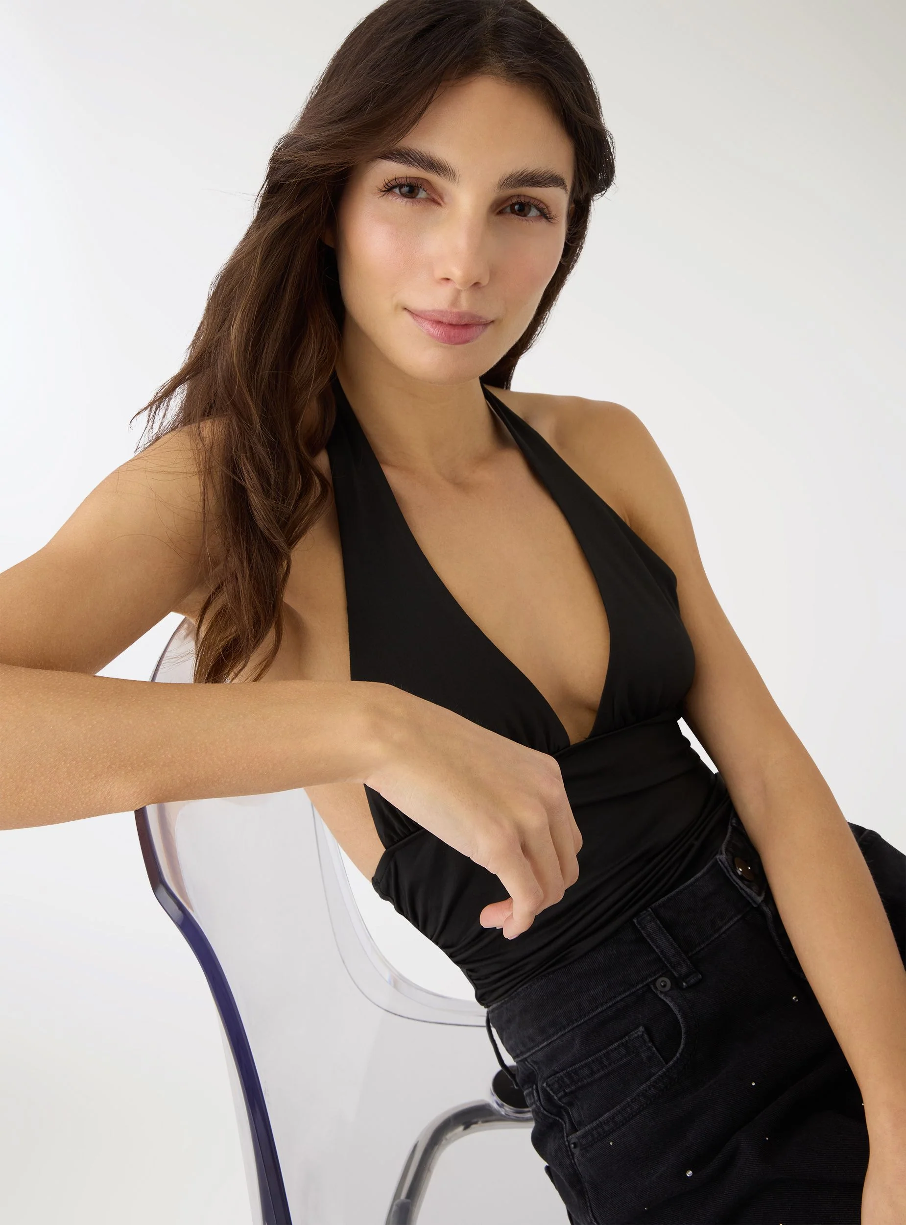Body con scollo halterneck - Image 3