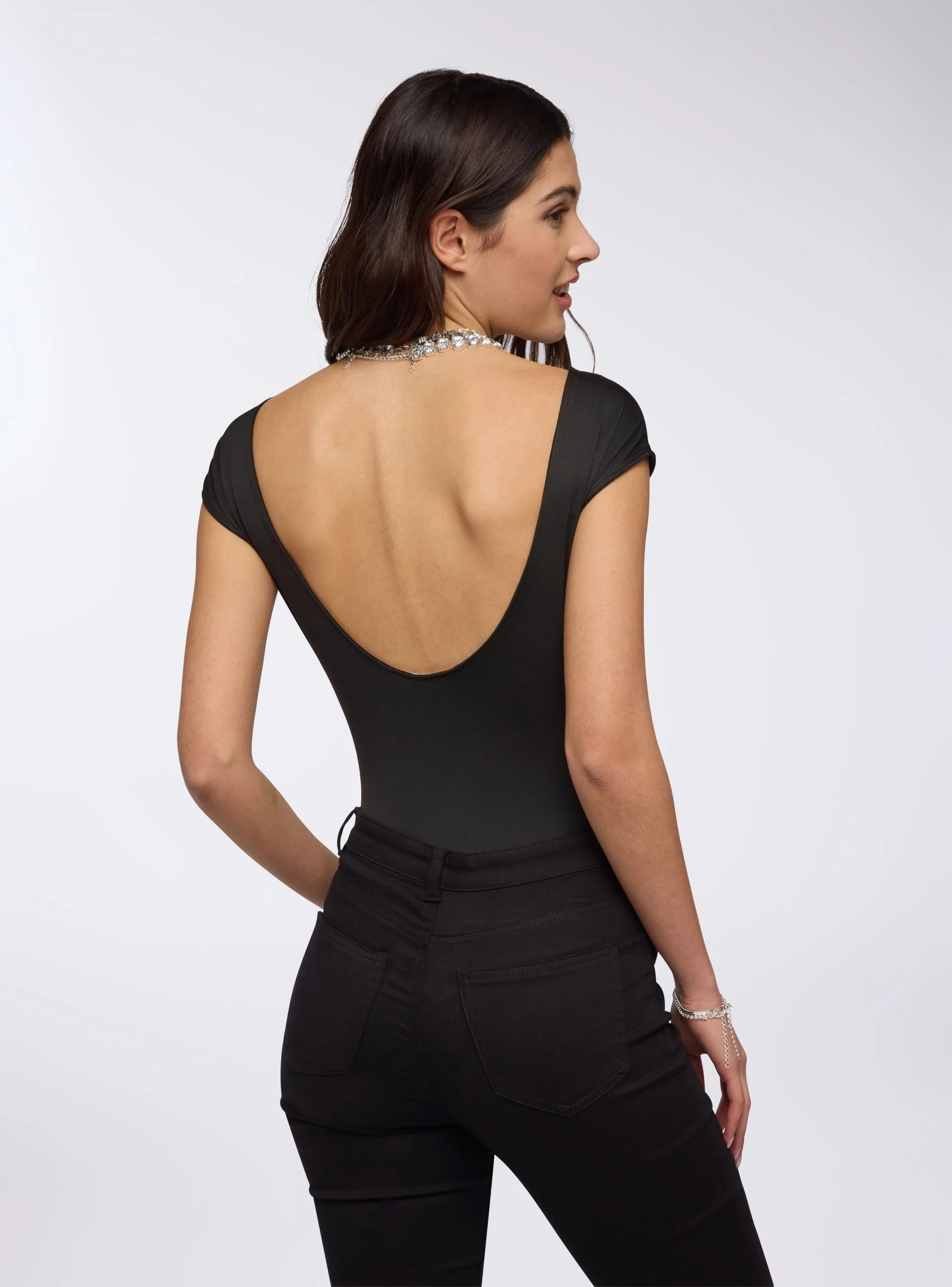Body con strass e scollo profondo sul retro - Image 4