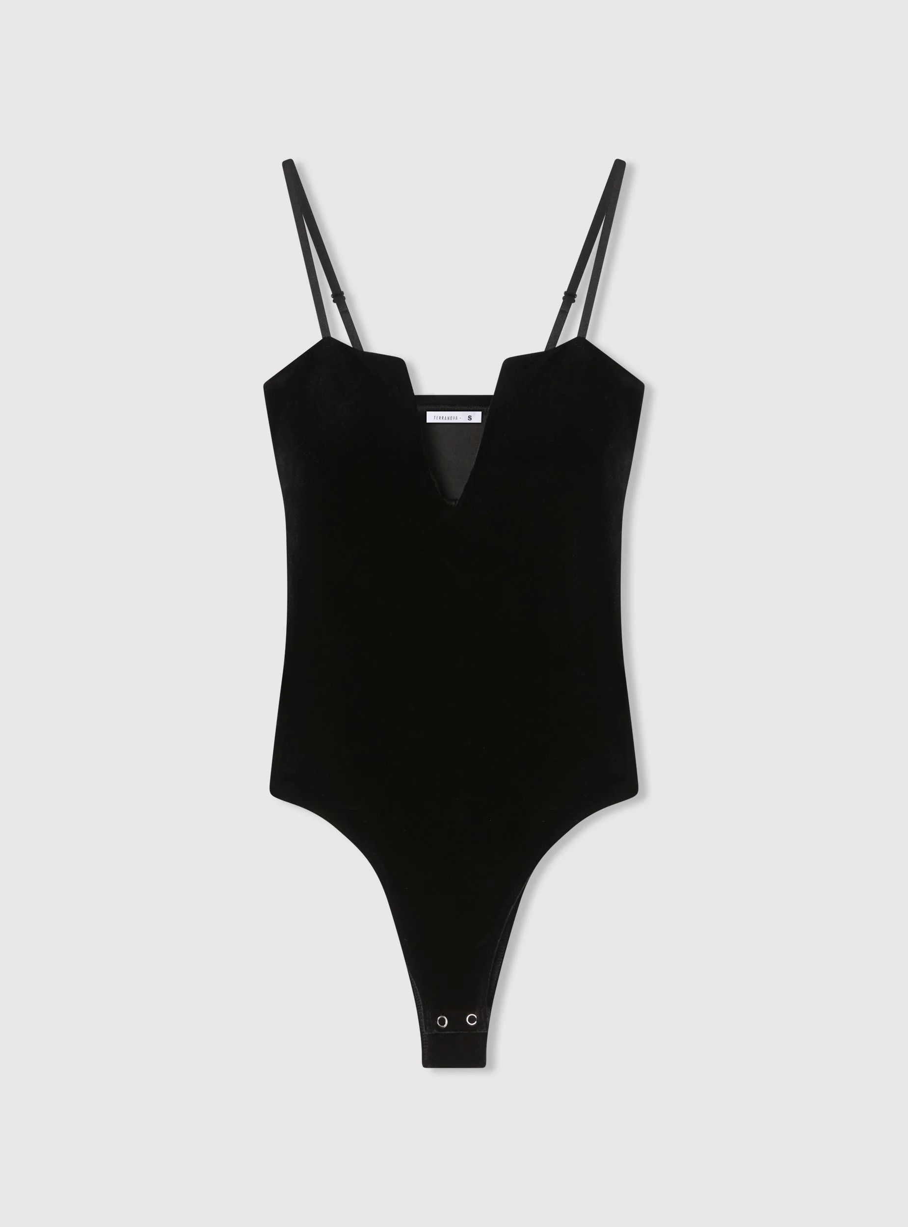 Body effetto velluto con scollo a V - Image 6