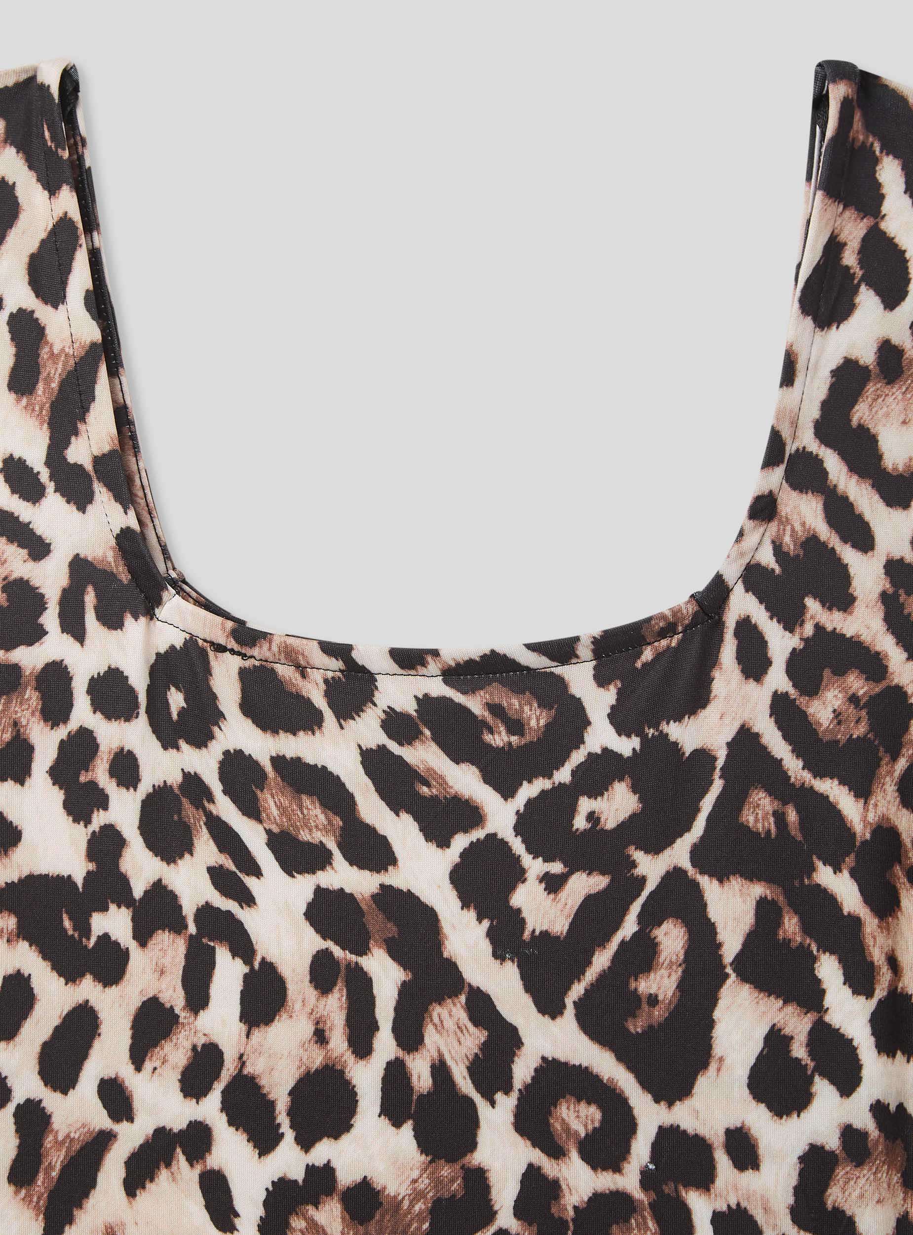 Body elasticizzato animalier con scollo quadrato - Image 6