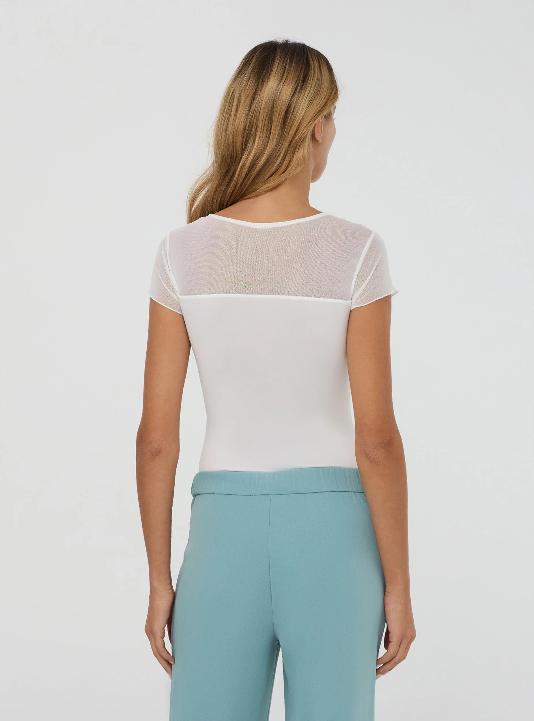 Body elasticizzato con inserti in pizzo - Image 3