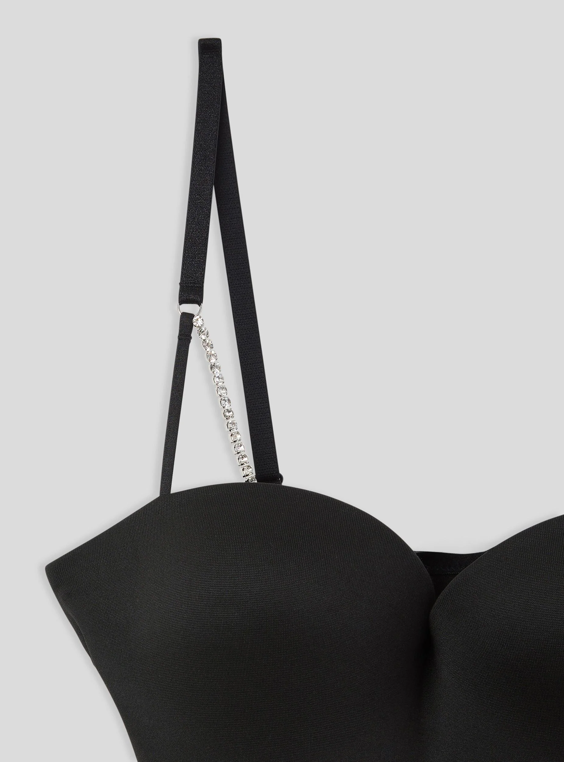 Body in microfibra con laccetti strass - Image 6