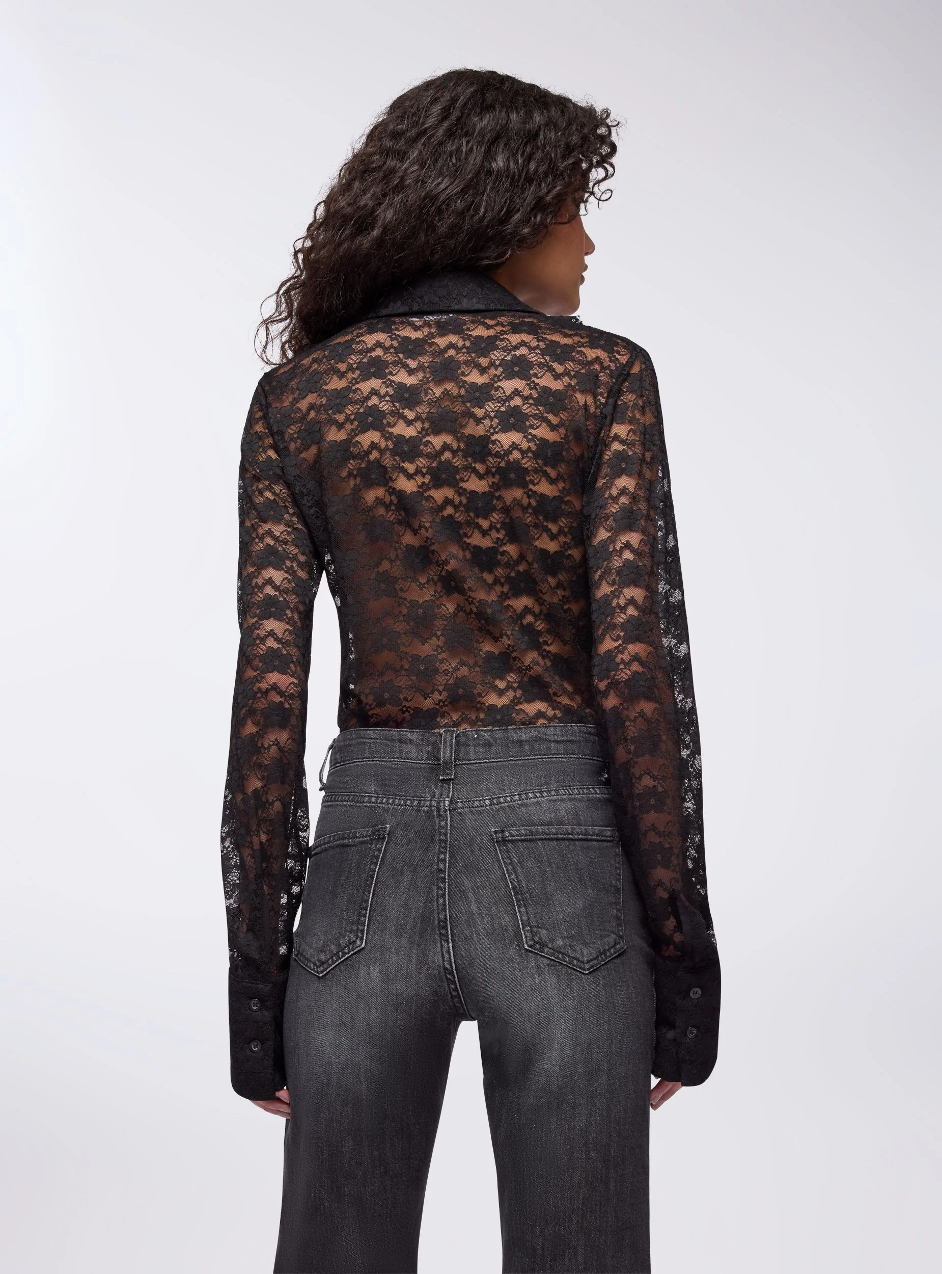 Body in pizzo  con rouches - Image 4