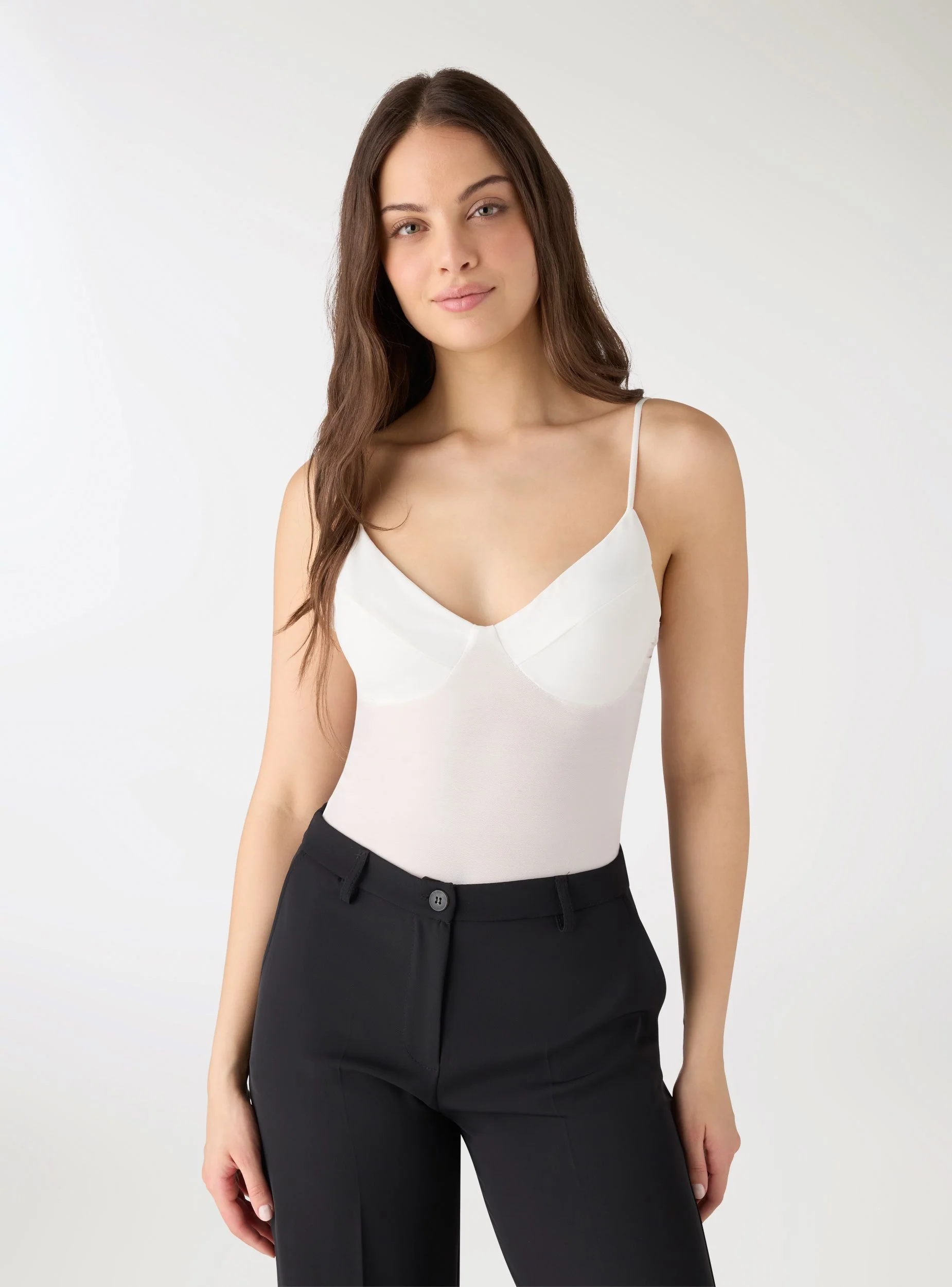 Body in tulle con coppe