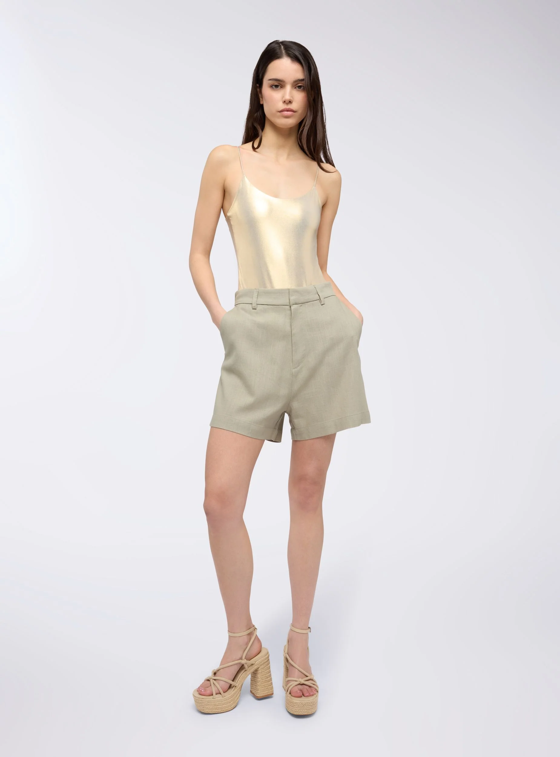 Body luccicante con spalline sottili - Image 3