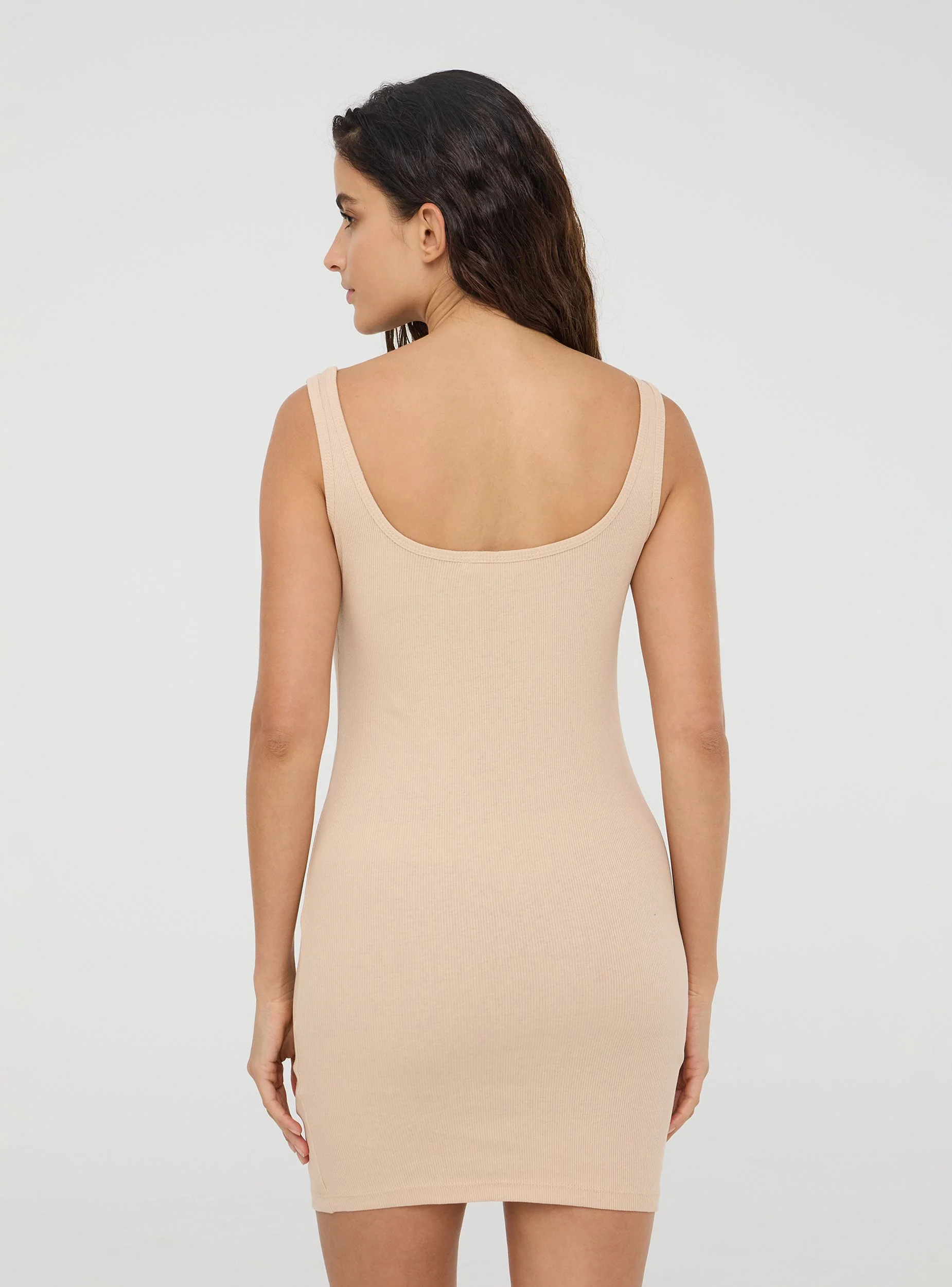 Bodydress con scollo quadrato tinta unita - Image 3