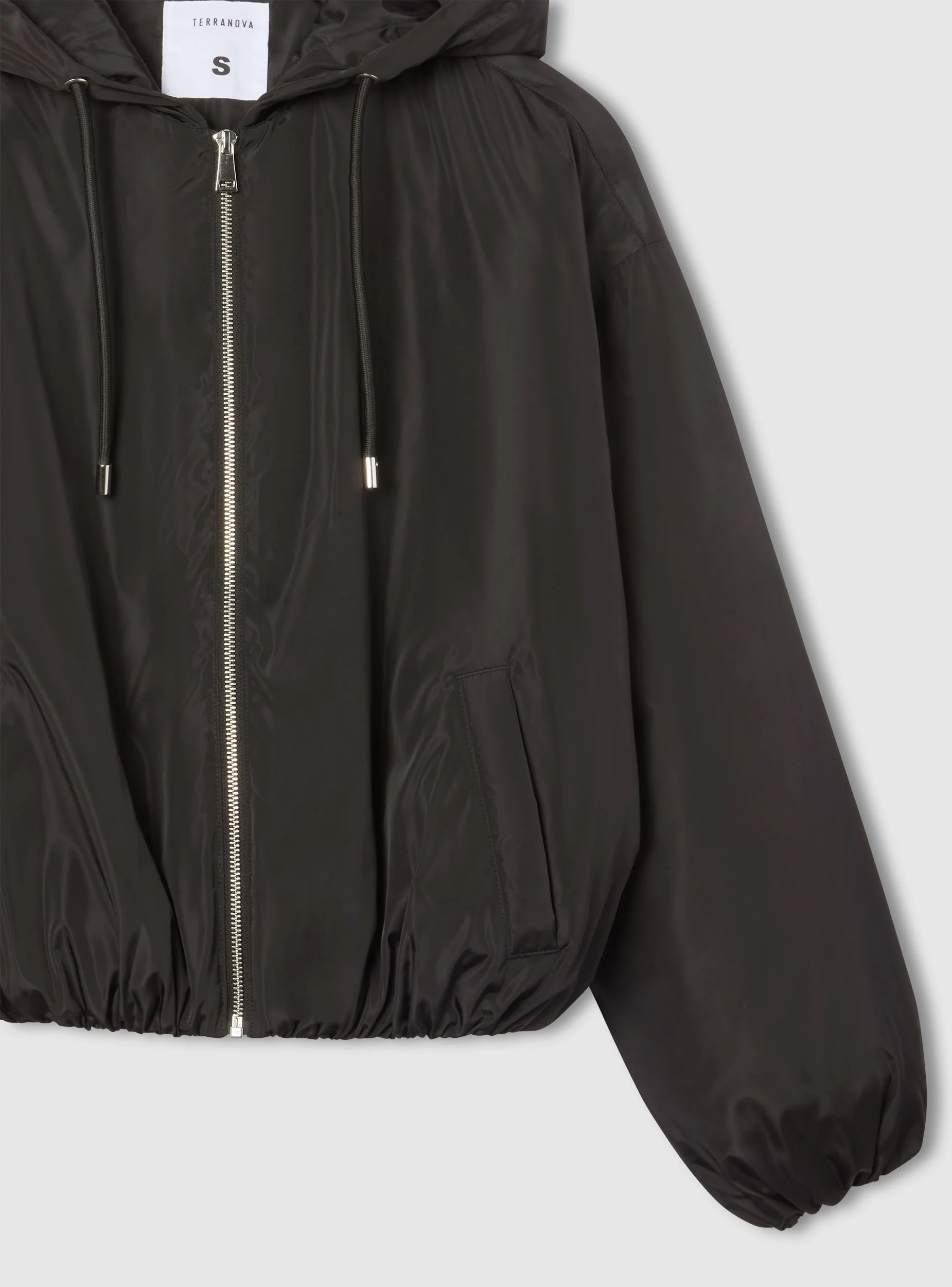 Bomber con cappuccio e zip - Image 7