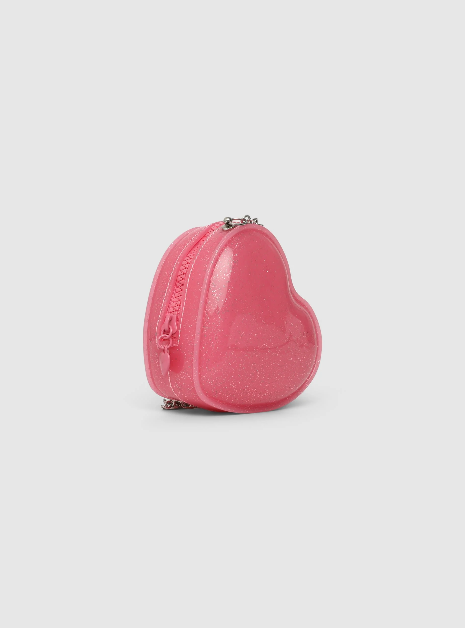 Borsa a cuore con catena effetto luccicante - Image 2