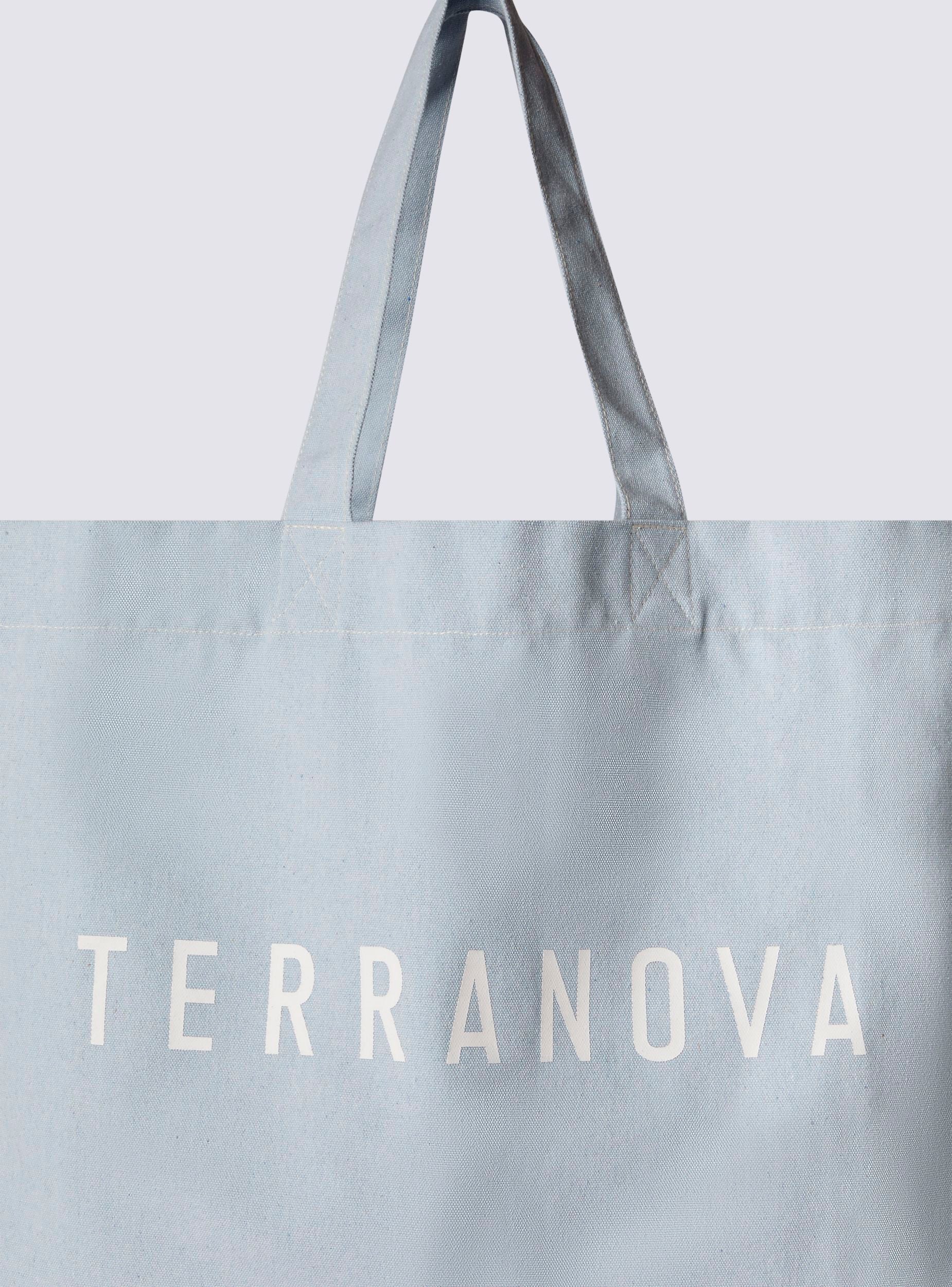 Borsa shopper grande in tela con logo - Image 4