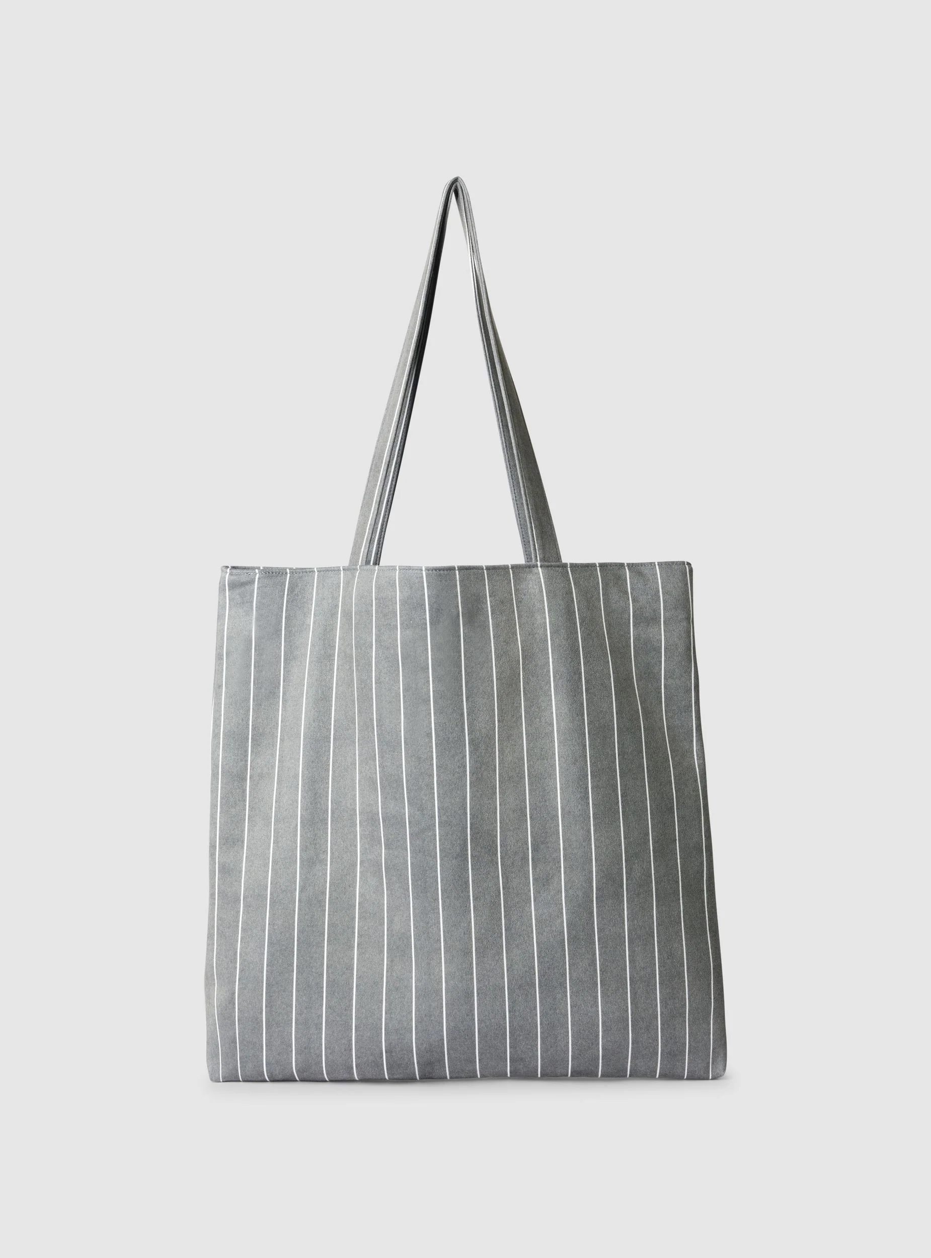 Borsa shopper in microfibra gessata - Image 3