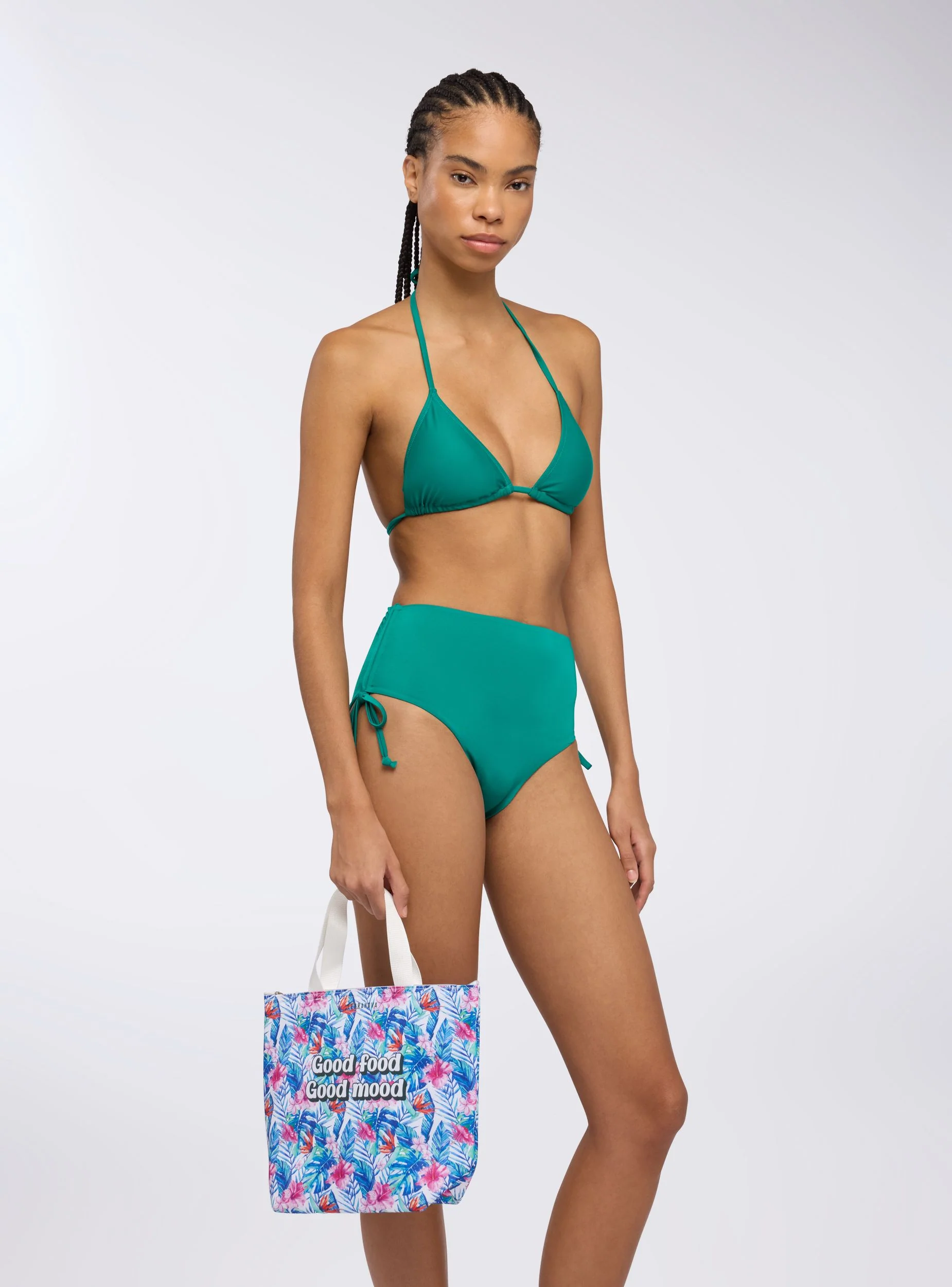 Borsa termica fantasia tropical con scritta