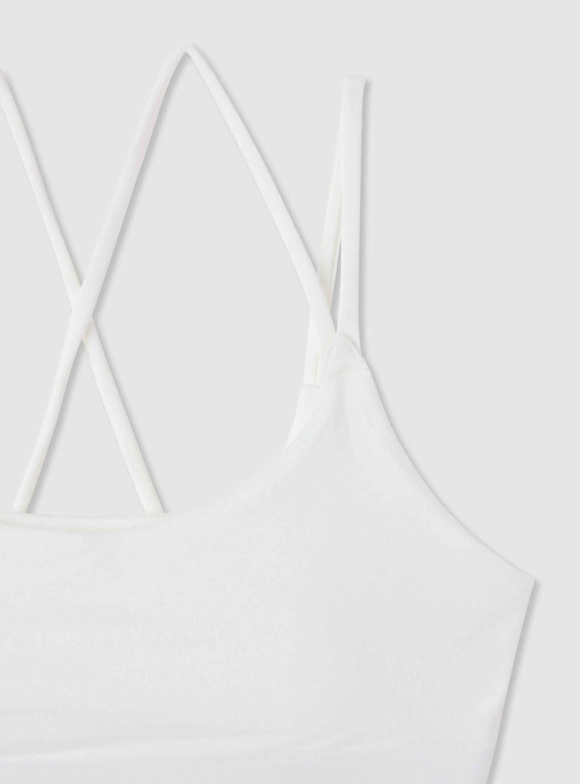 Bra top sportivo con spalline incrociate e logo - Image 2