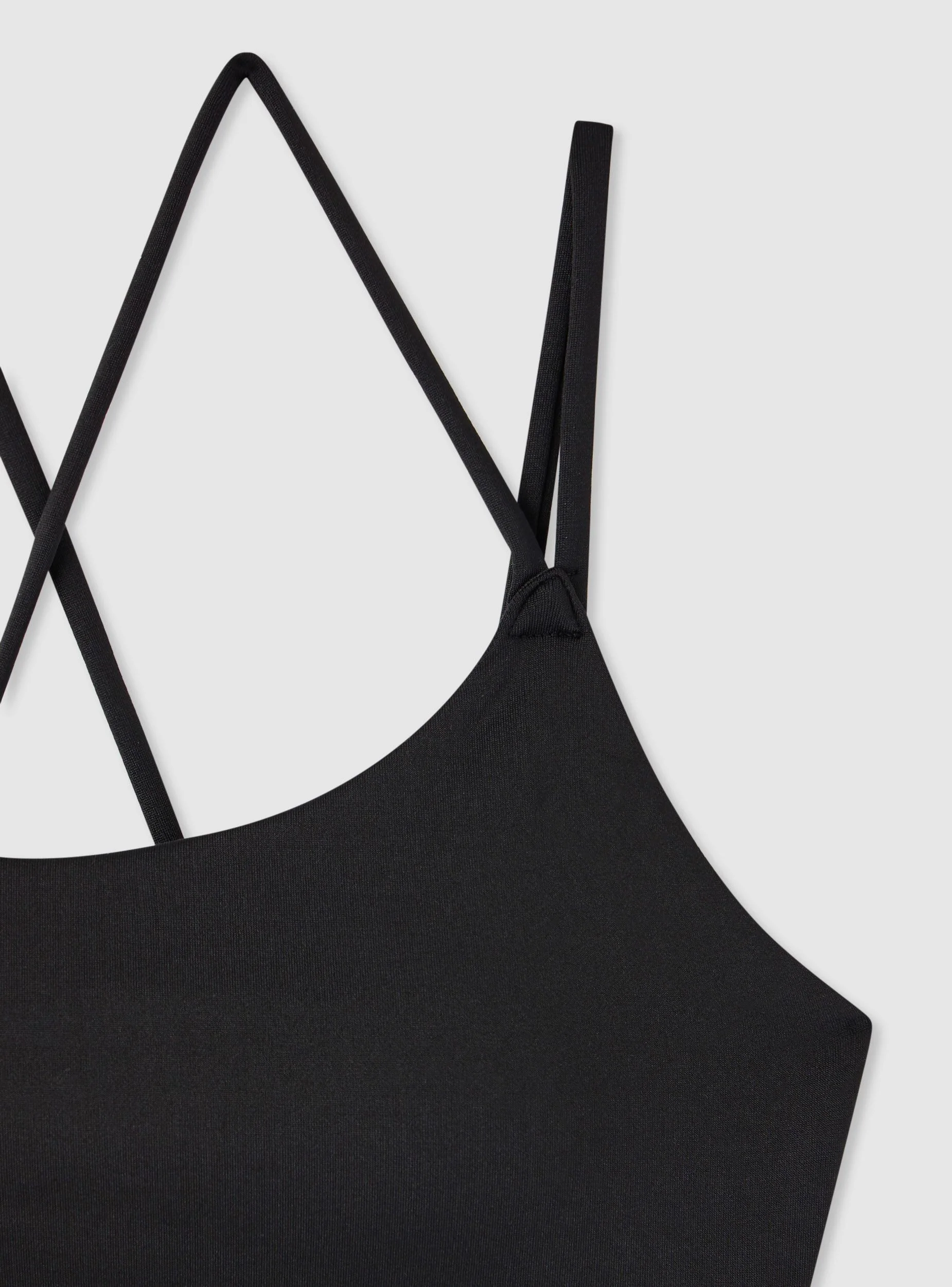 Bra top sportivo con spalline incrociate e logo - Image 3