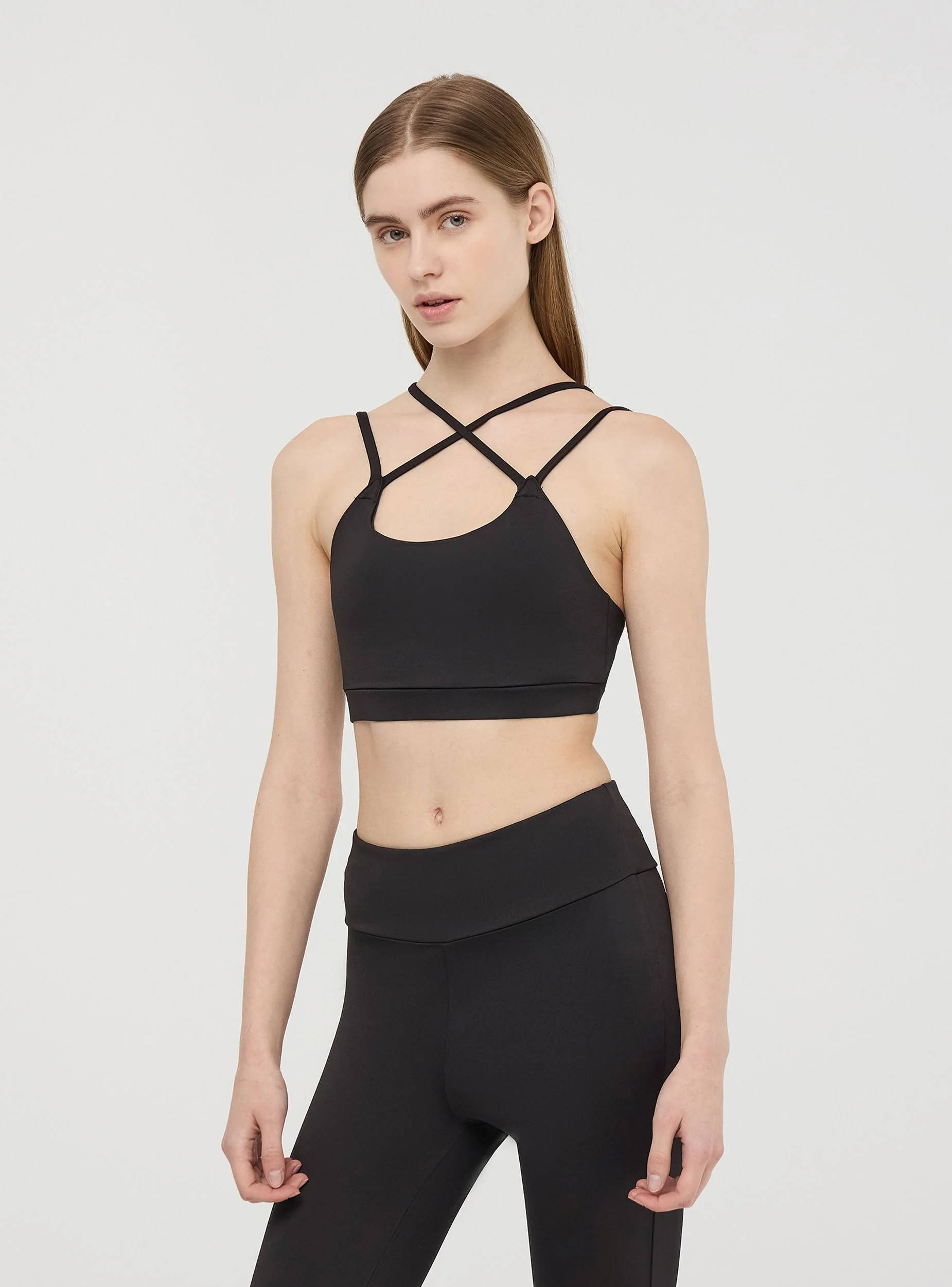 Bra top sportivo multifunzionale tinta unita - Image 3