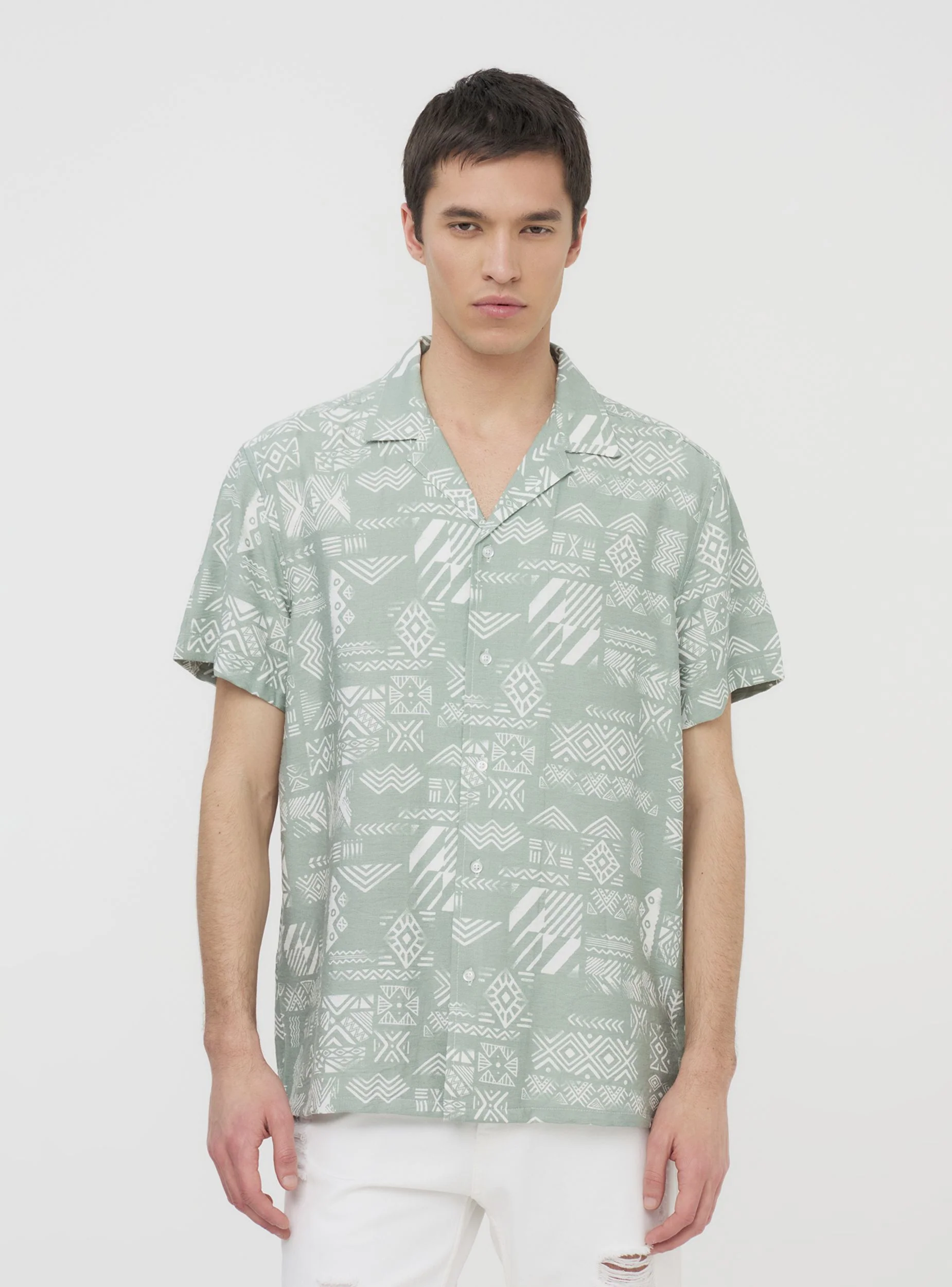 Camicia a fantasia etnica - Image 2
