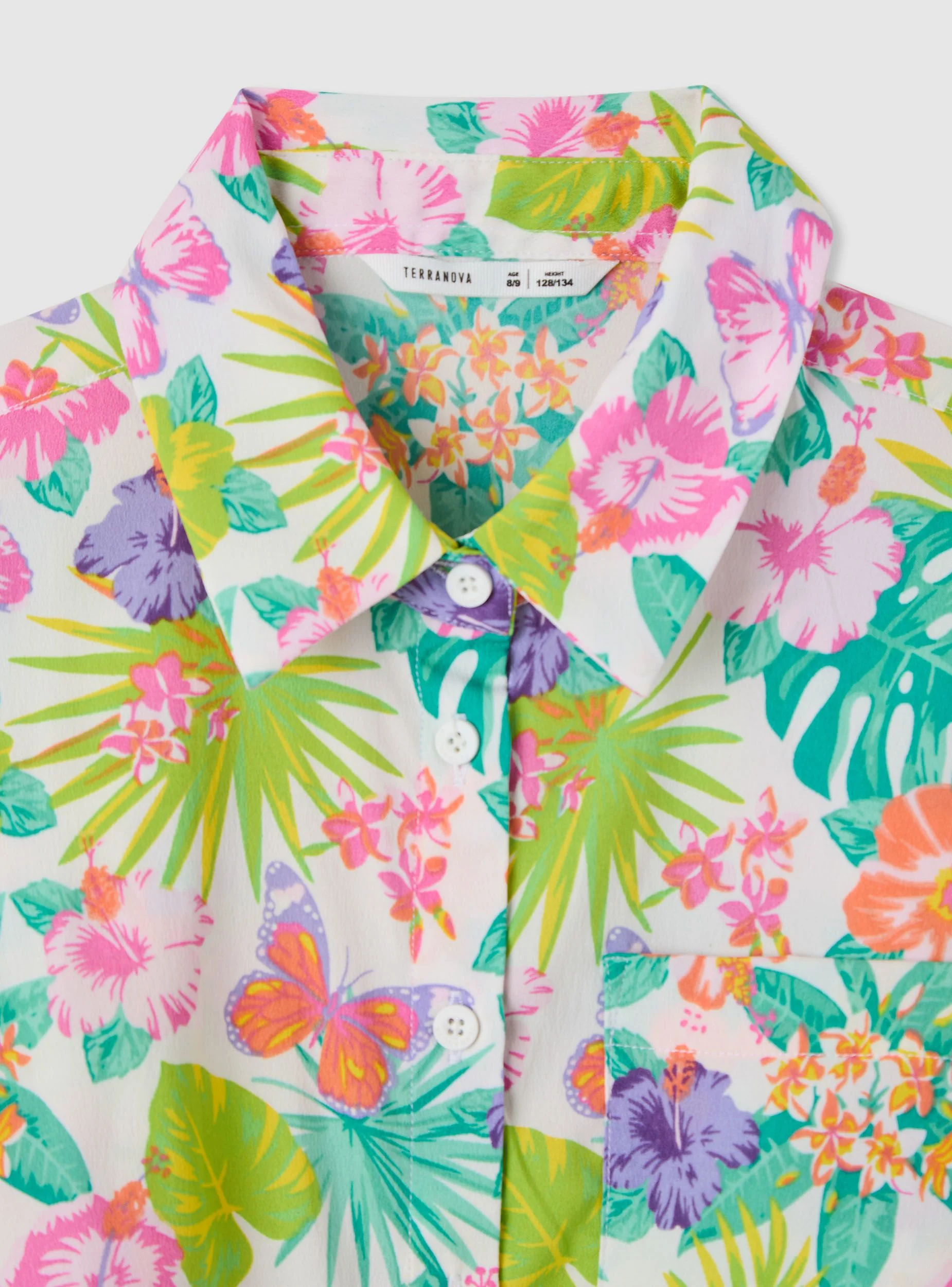 Camicia a maniche corte con nodo e stampa floreale - Image 6