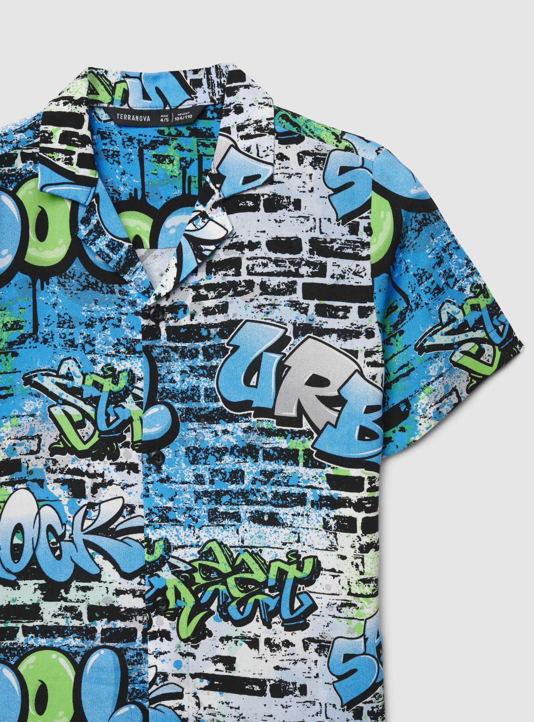 Camicia a maniche corte con stampa graffiti - Image 2