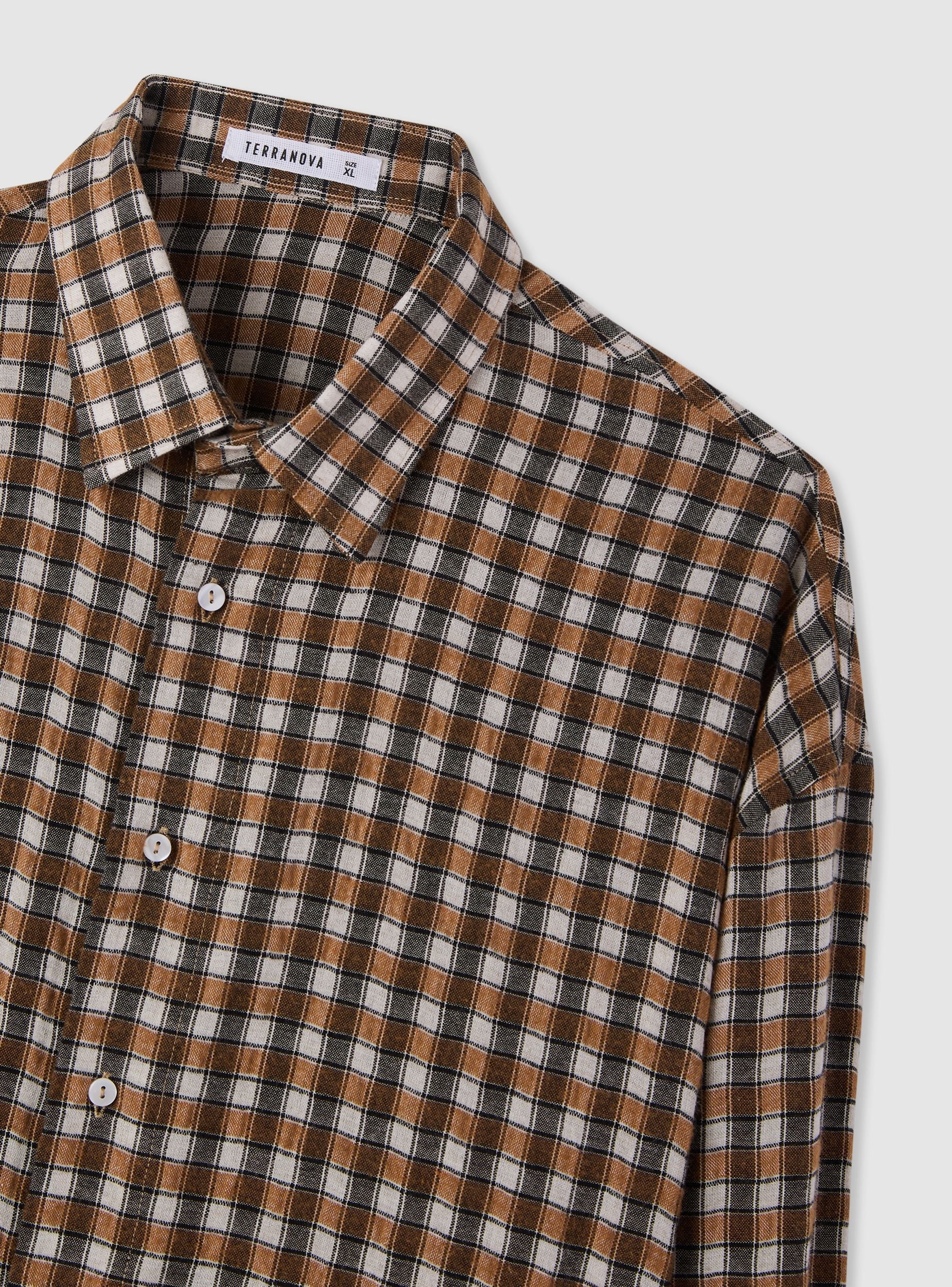 Camicia a quadri boxy scritta retro - Image 5
