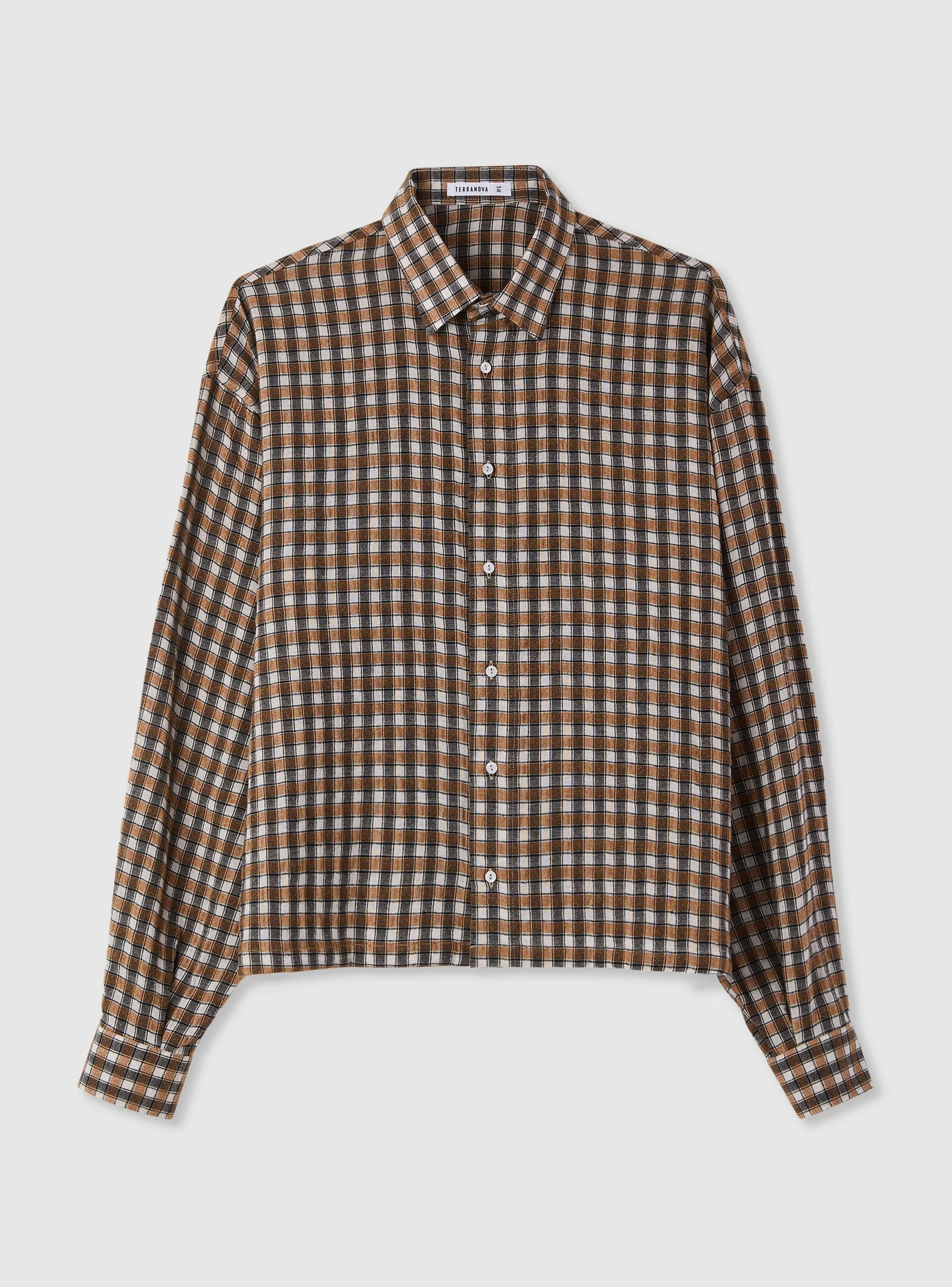 Camicia a quadri boxy scritta retro - Image 6