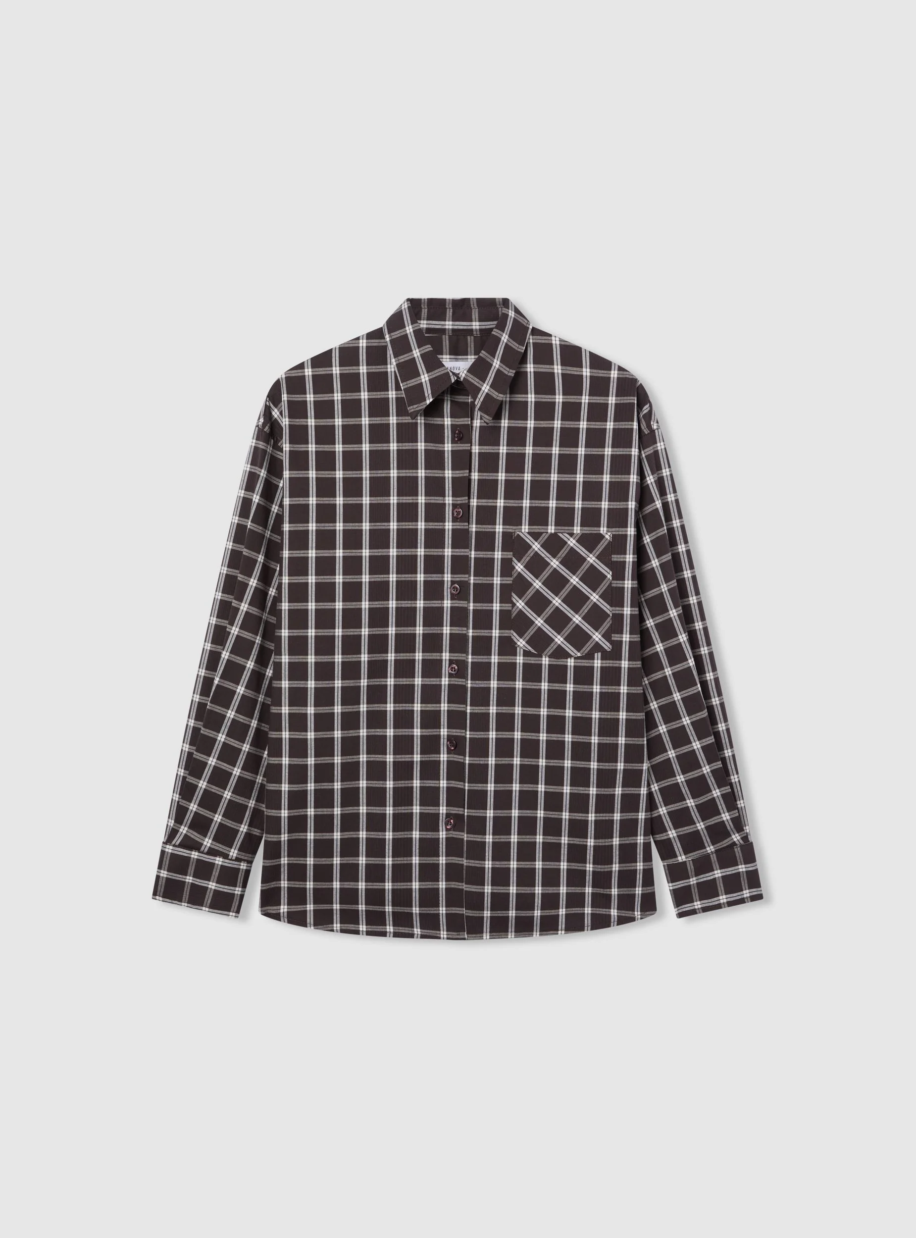 Camicia a quadri over con taschino - Image 5