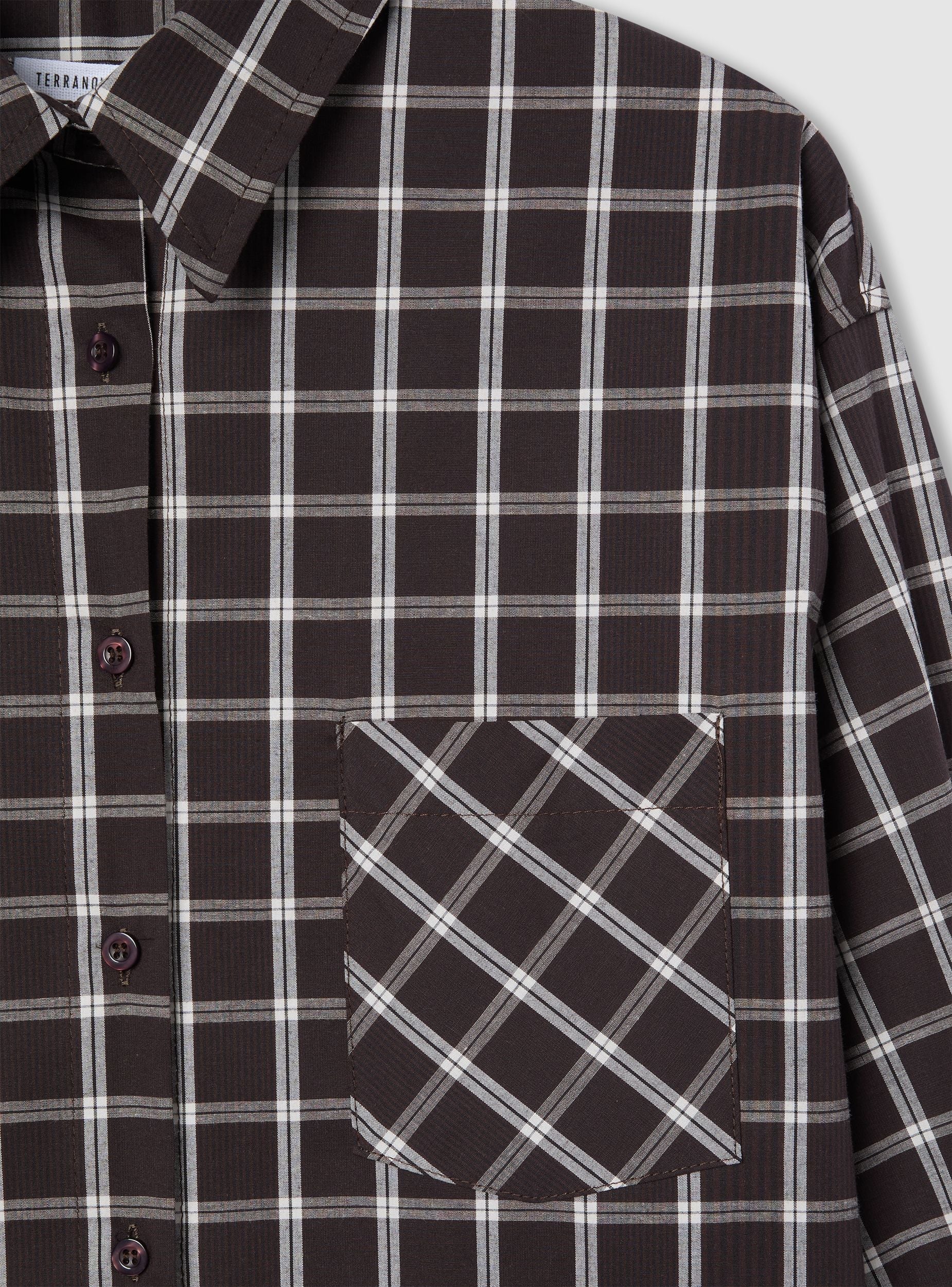 Camicia a quadri over con taschino - Image 6