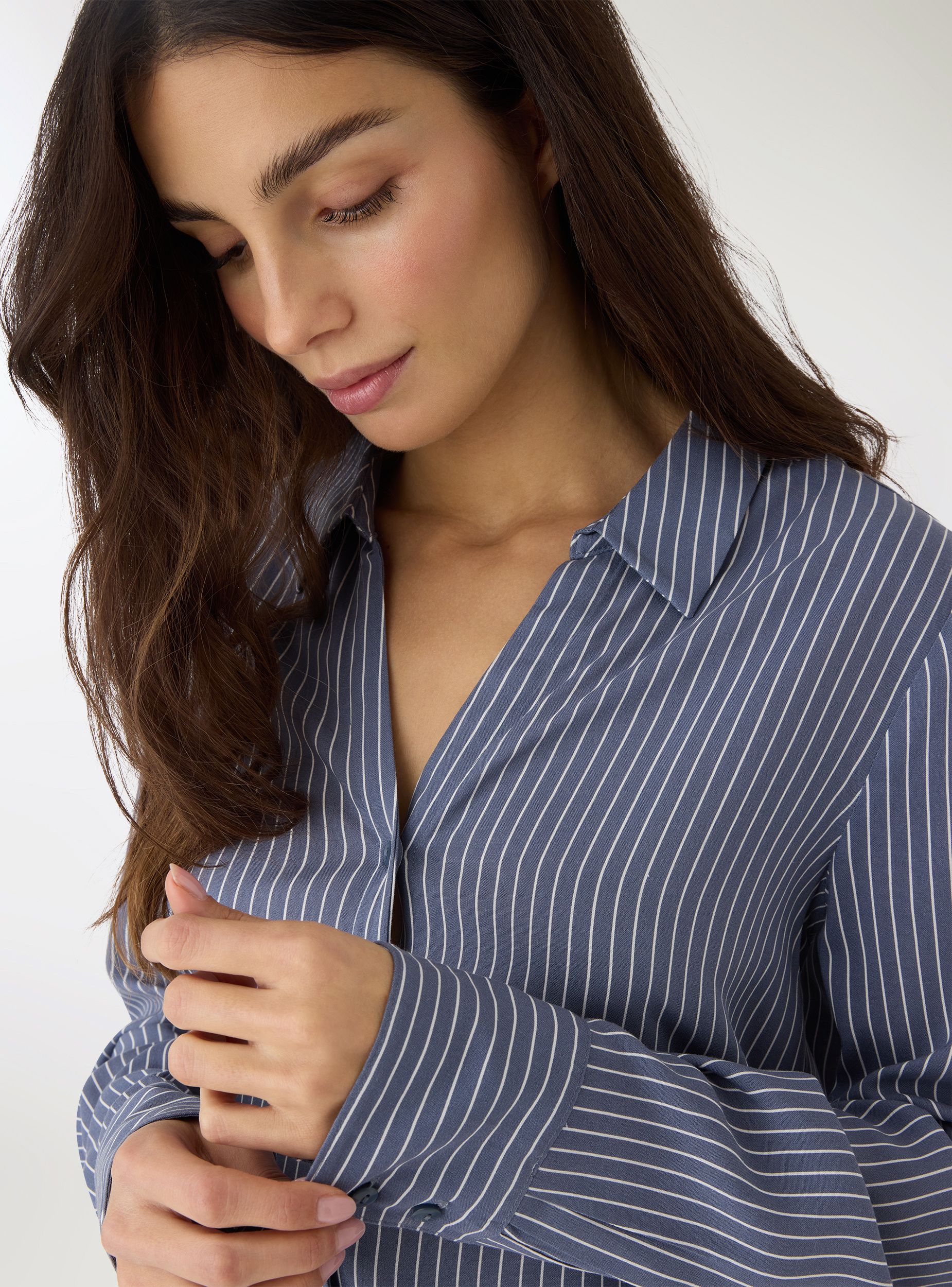 Camicia a righe colletto ampio - Image 4