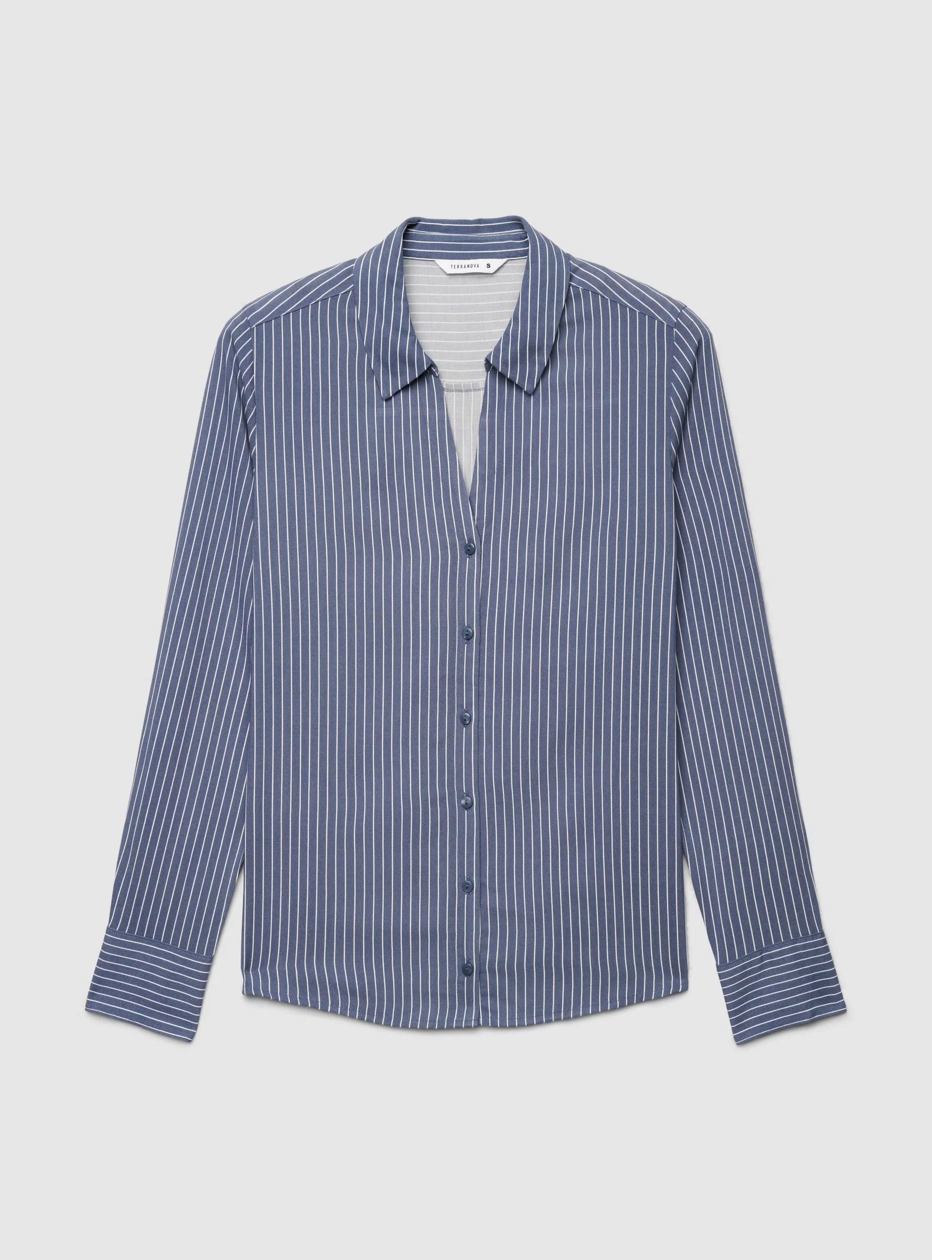 Camicia a righe colletto ampio - Image 6