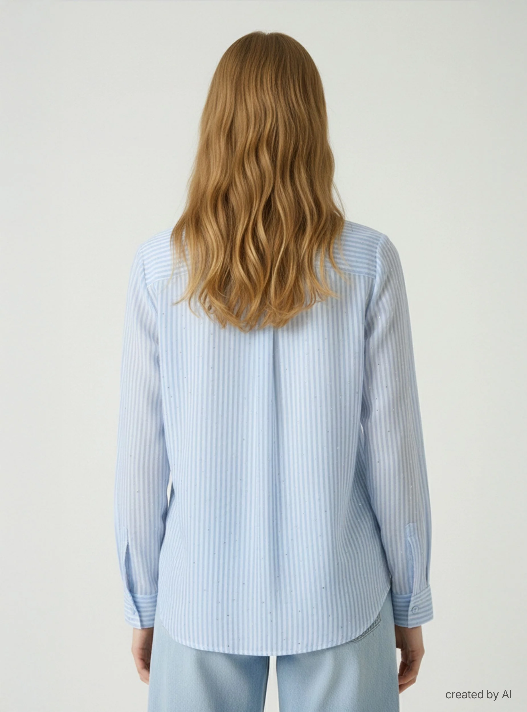 Camicia a righe con effetto luccicante - Image 2