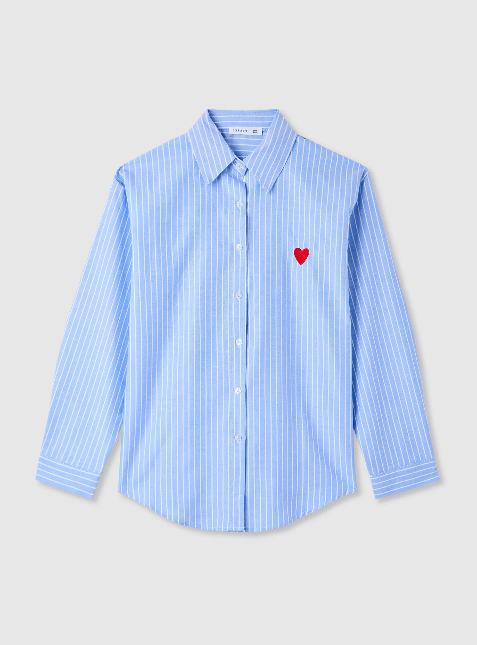 Camicia a righe con ricamo cuore - Image 5