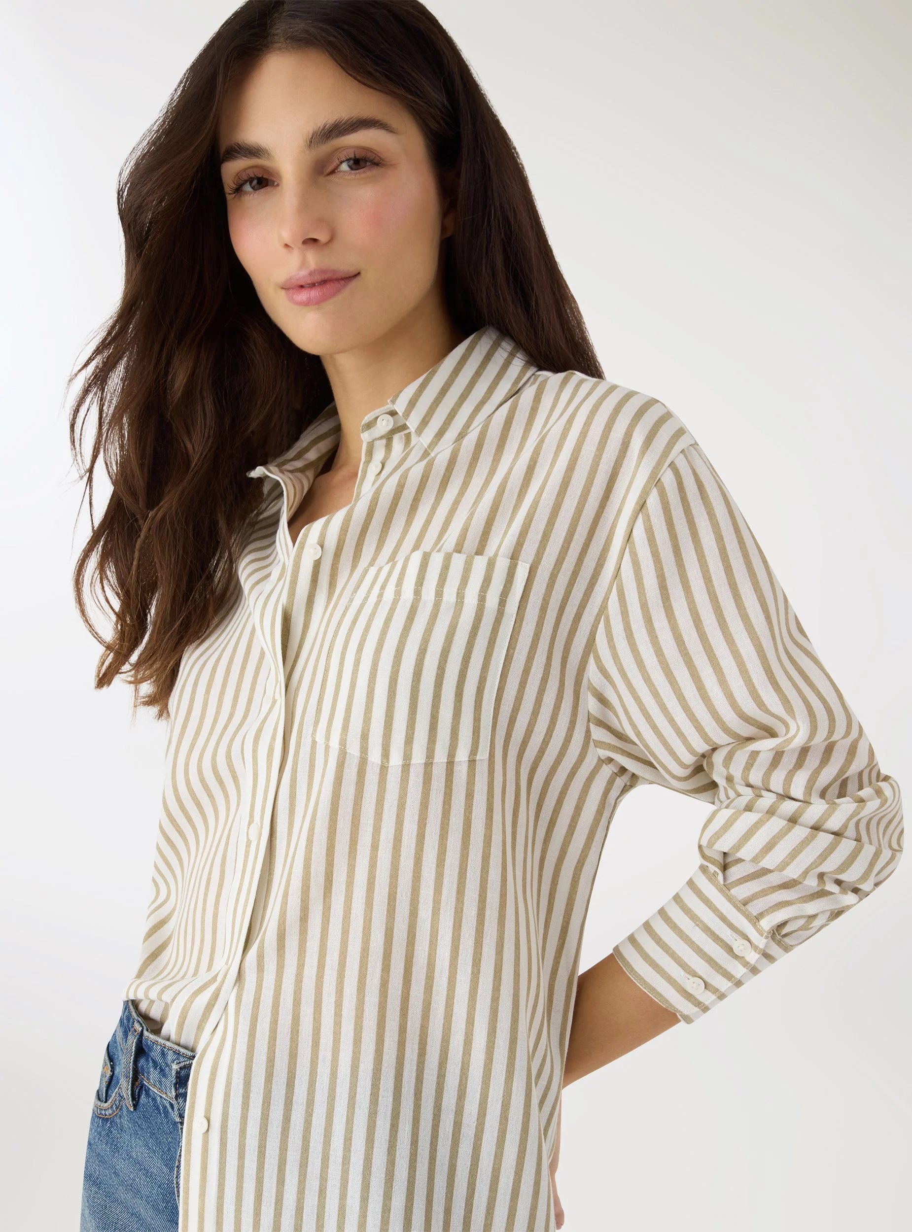 Camicia a righe con taschino - Image 3